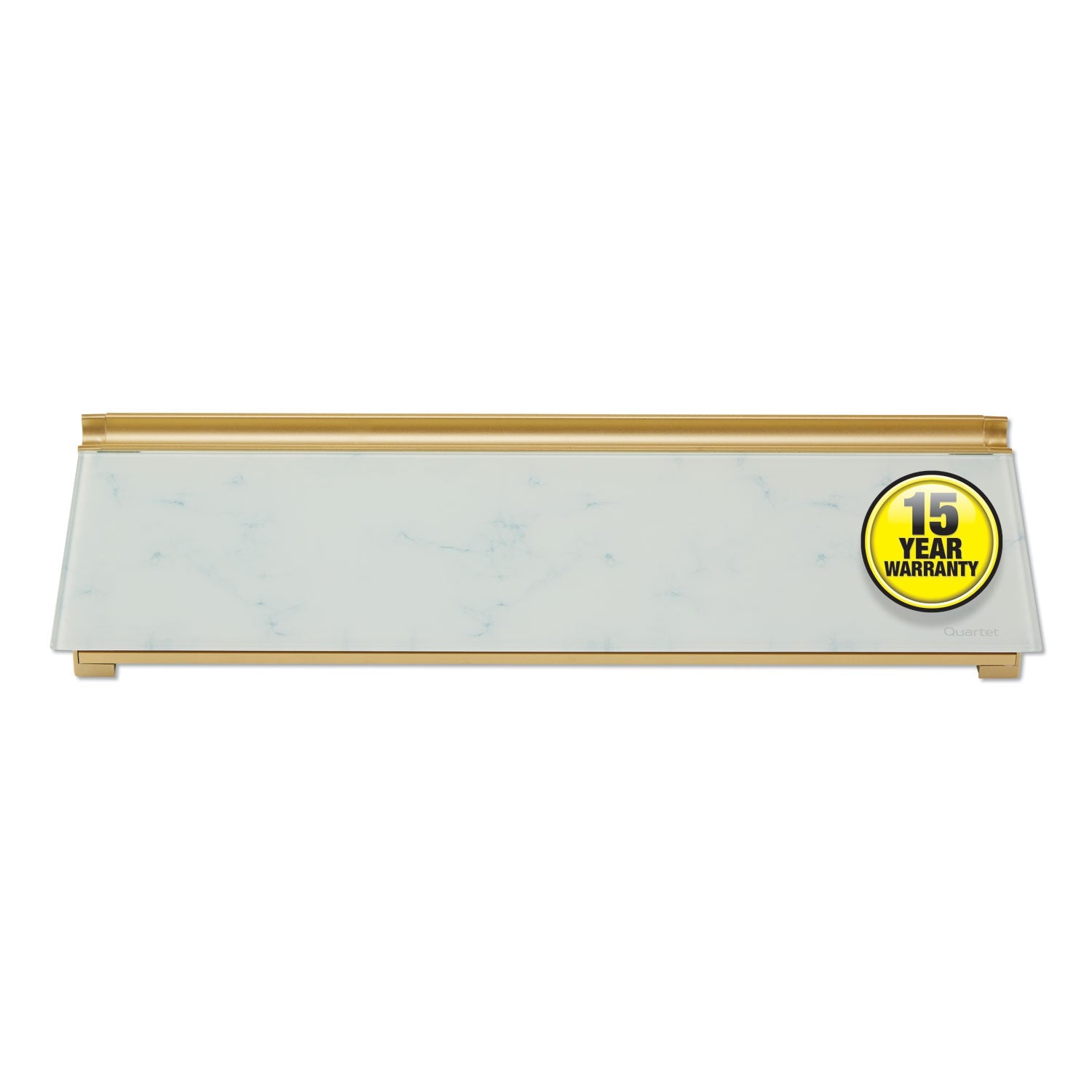 Quartet® Glass Dry Erase Desktop Computer Pad, 18" x 6", Marble Surface