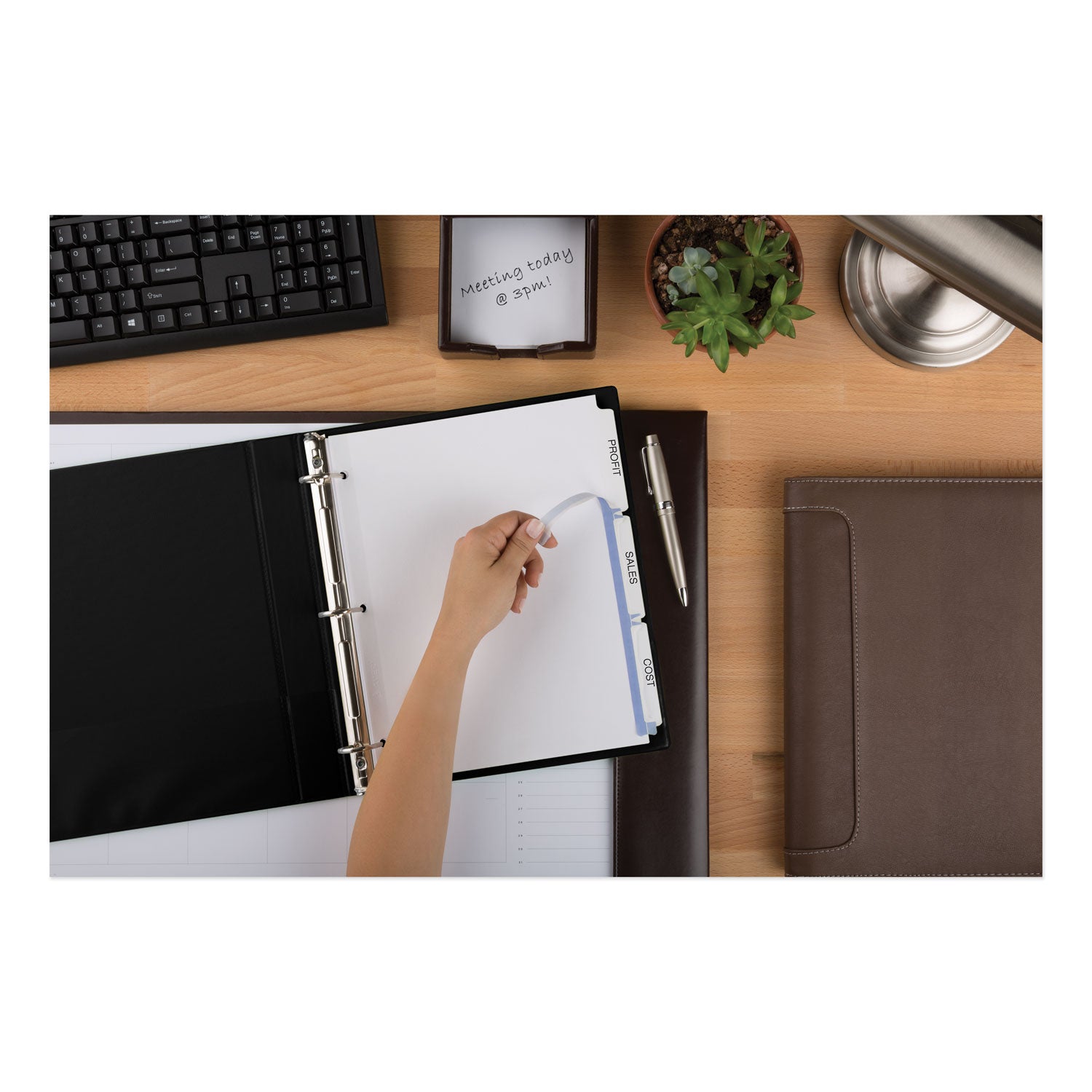 Avery® Print and Apply Index Maker Clear Label Dividers, 3-Tab, White Tabs, 11 x 8.5, White, 25 Sets