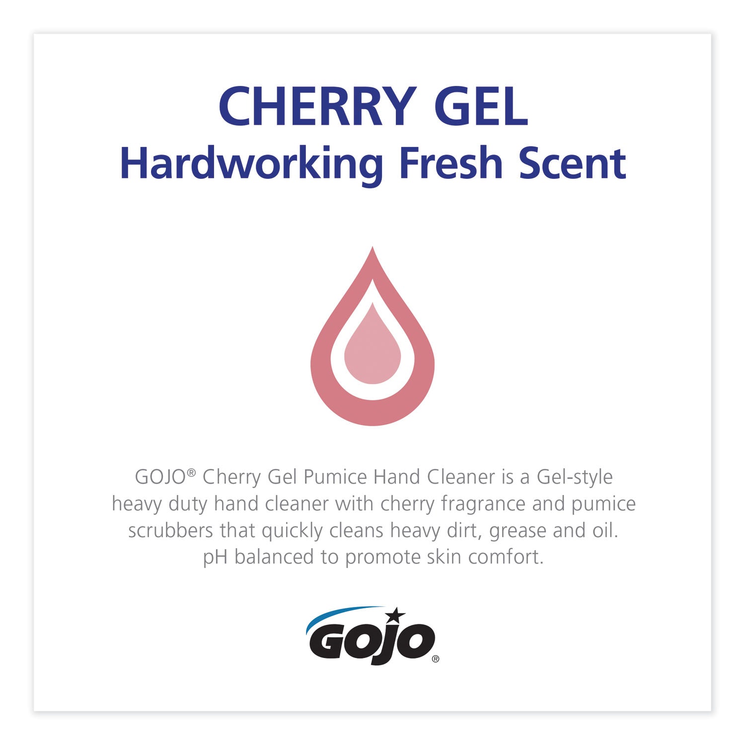 GOJO® Cherry Gel Pumice Hand Cleaner, Cherry Scent, 1 Gal