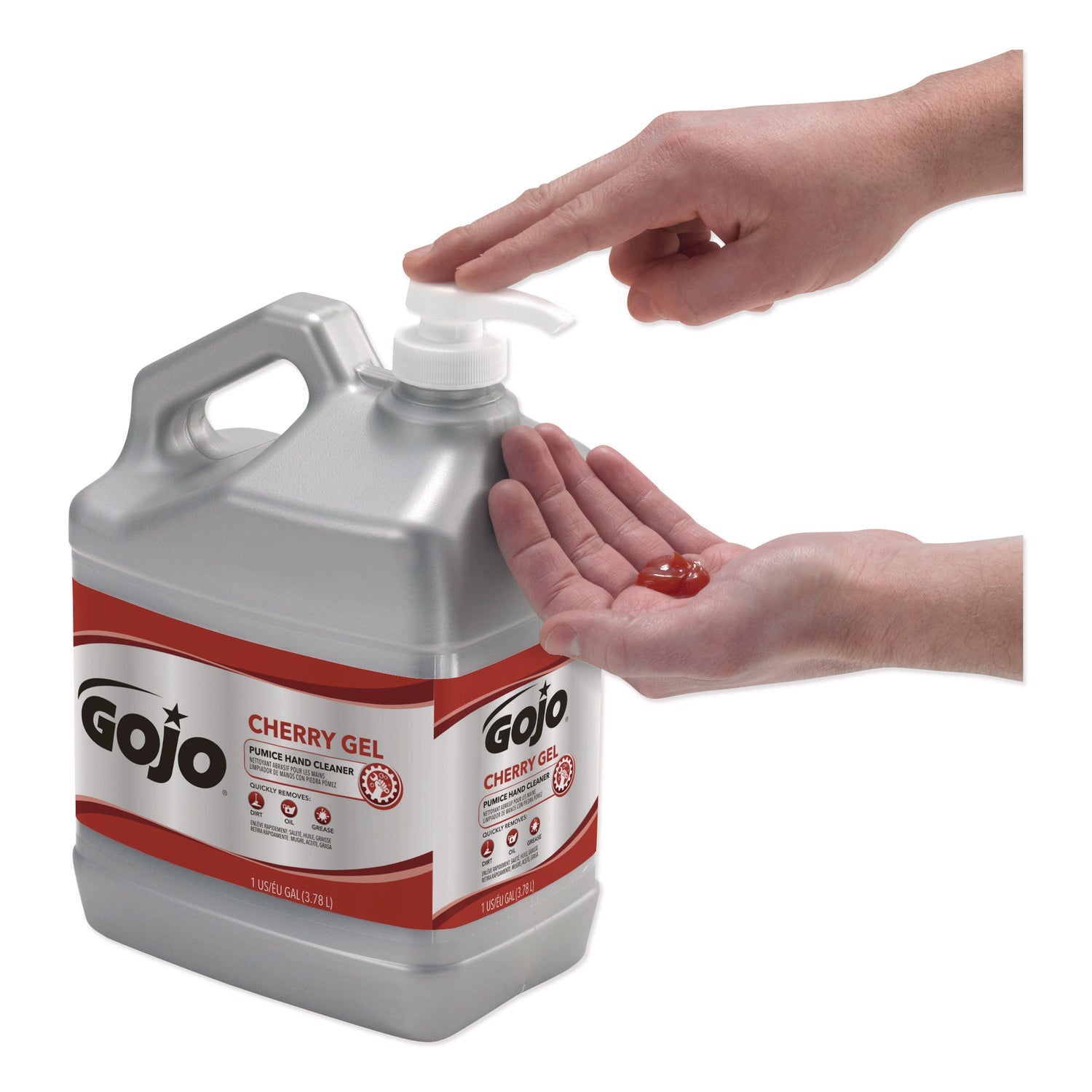 GOJO® Cherry Gel Pumice Hand Cleaner, Cherry Scent, 1 gal, 2/Carton