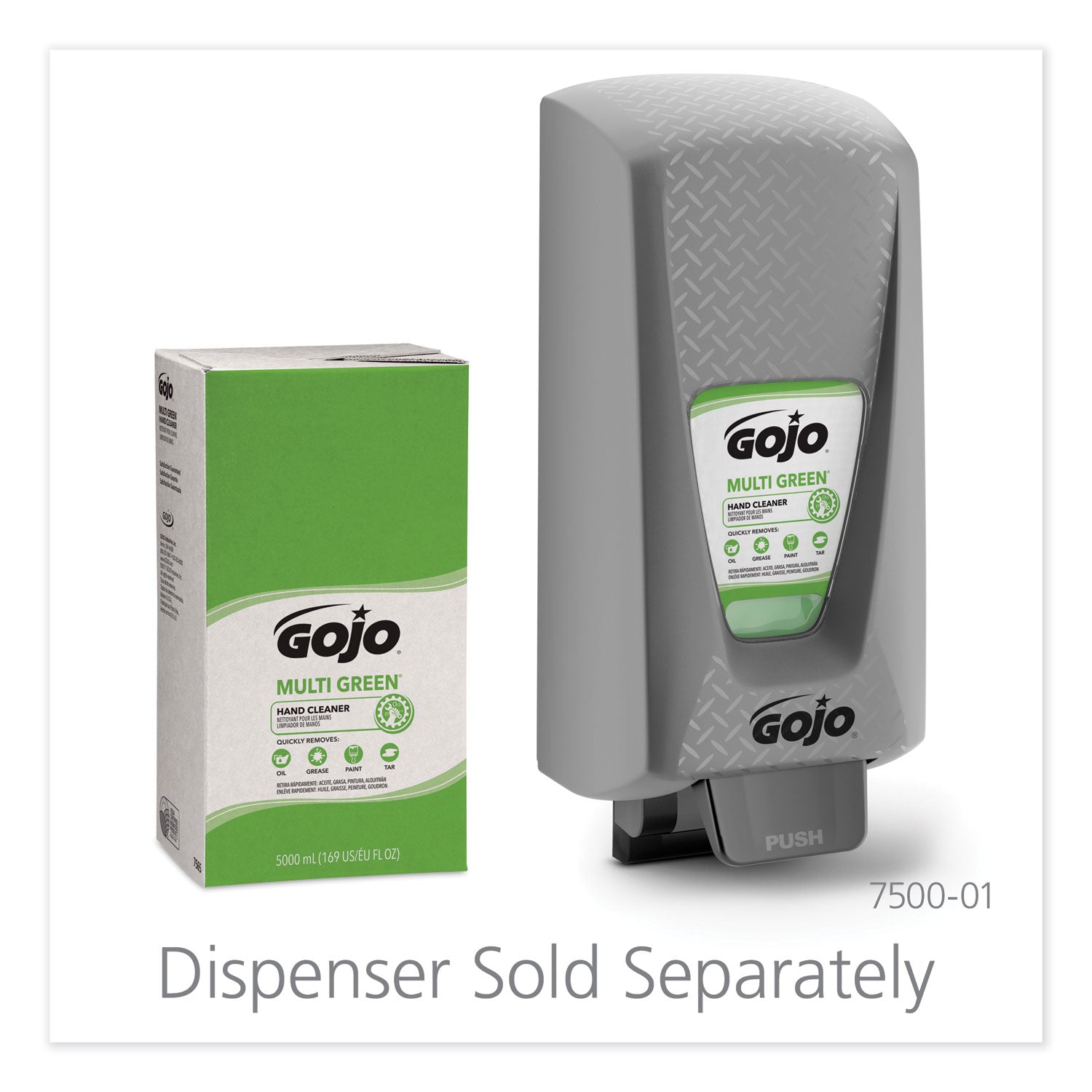 GOJO® MULTI GREEN Hand Cleaner, Refill for GOJO PRO TDX Dispenser, Citrus Scent, 5,000 mL, 2/Carton