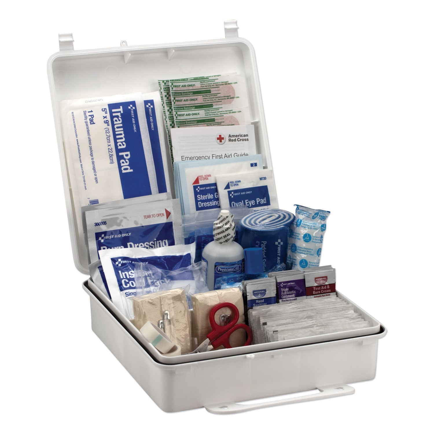 First Aid Only™ Bulk First Aid Kit for 50 People, 199 Pieces, Plastic Case - Bloom Skins