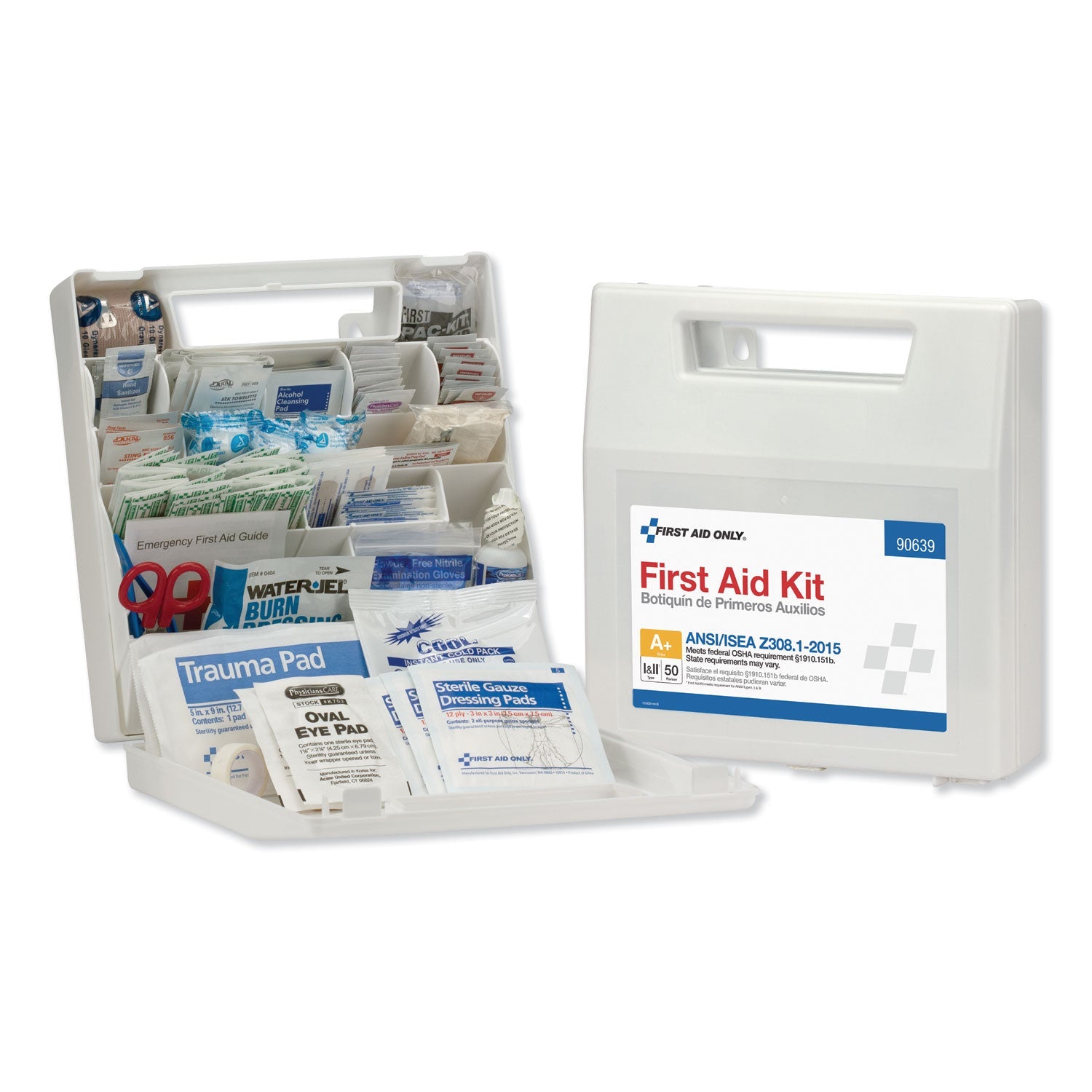 ANSI A+ First Aid Kit | 50 Person Plastic Case