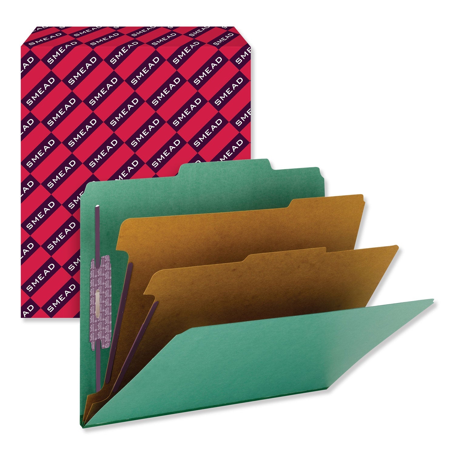 Classification Folders | Smead Six-Section Green