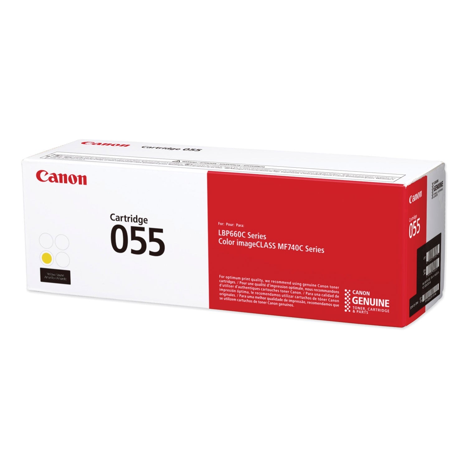Canon® 3013c001 (055) Toner, 2,100 Page-Yield, Yellow