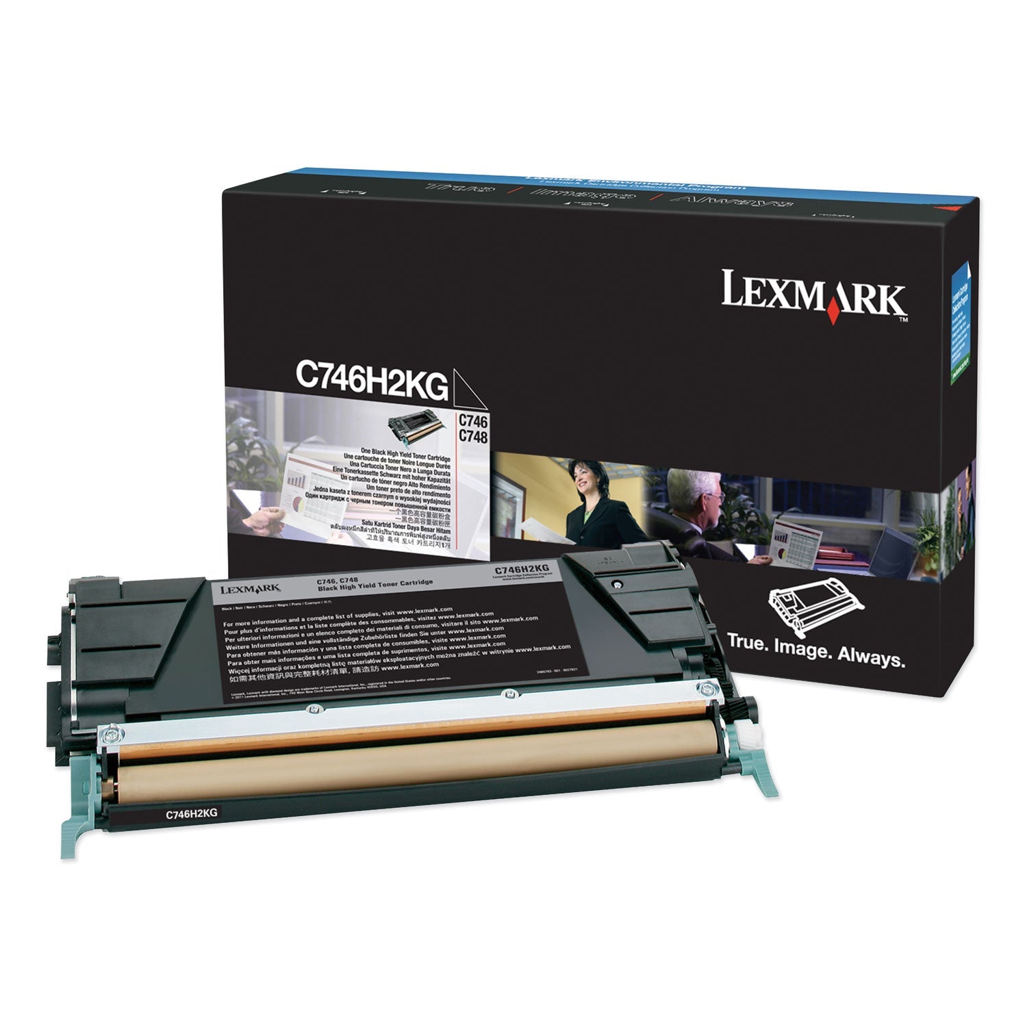 Lexmark™ C746h2kg High-Yield Toner, 12,000 Page-Yield, Black - Bloom Skins