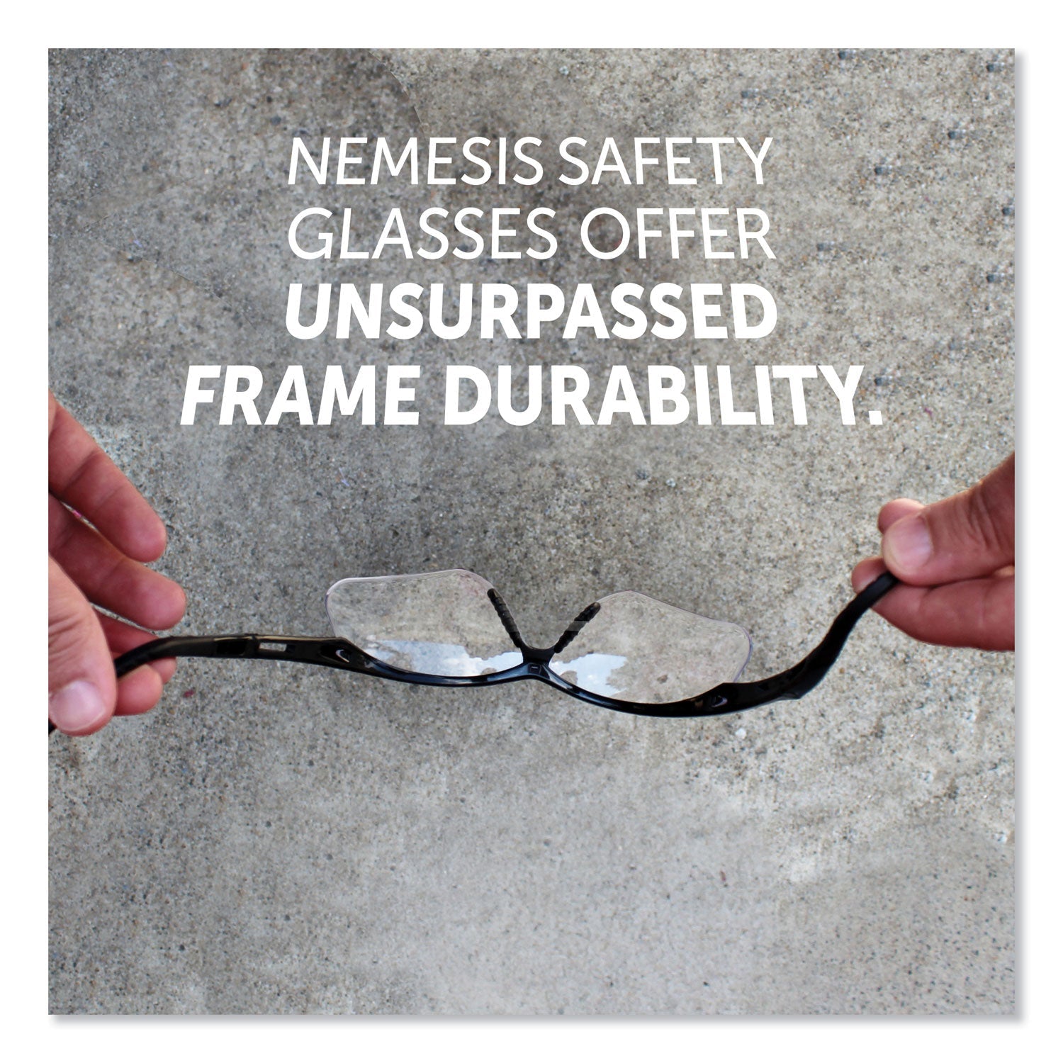 KleenGuard™ Nemesis Safety Glasses, Black Frame, Clear Lens - Bloom Skins