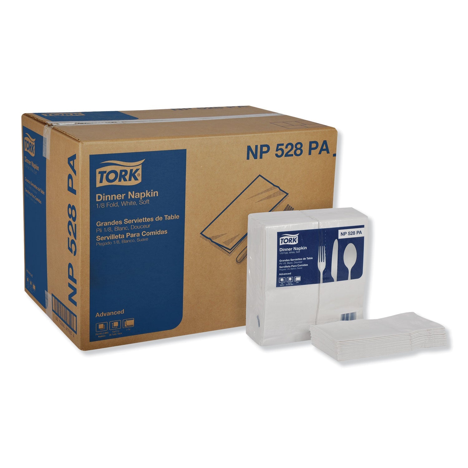 Tork Advanced Dinner Napkins | 2-Ply, 28 Pk/Ct