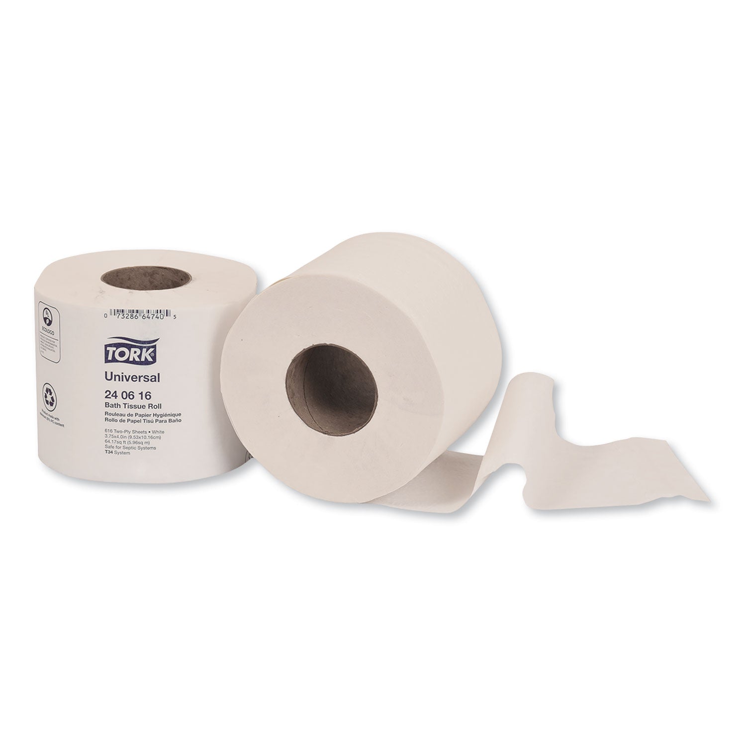 Tork Bath Tissue | 2-Ply, White, 48 Rolls/Ctn