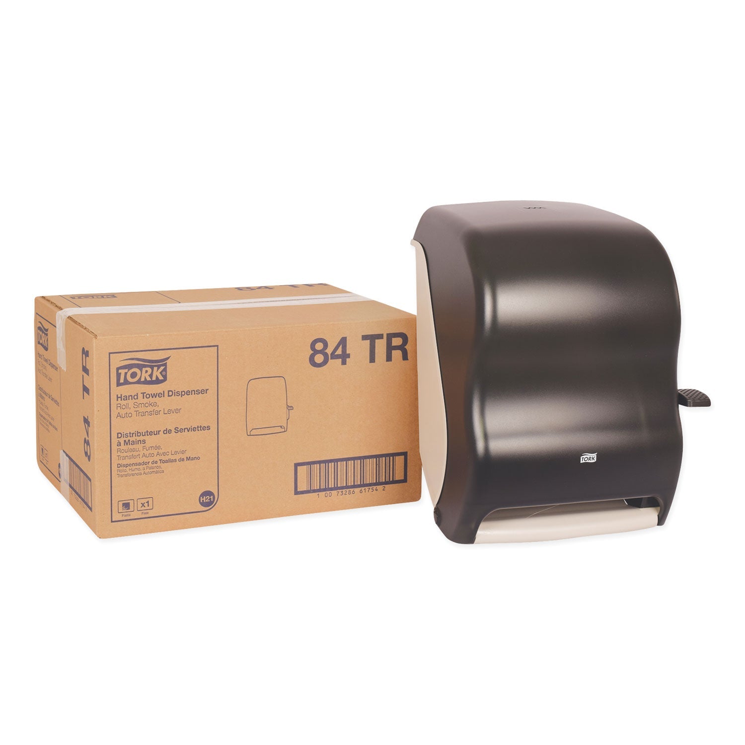 Hand Towel Roll Dispenser | Smoke, High-Cap