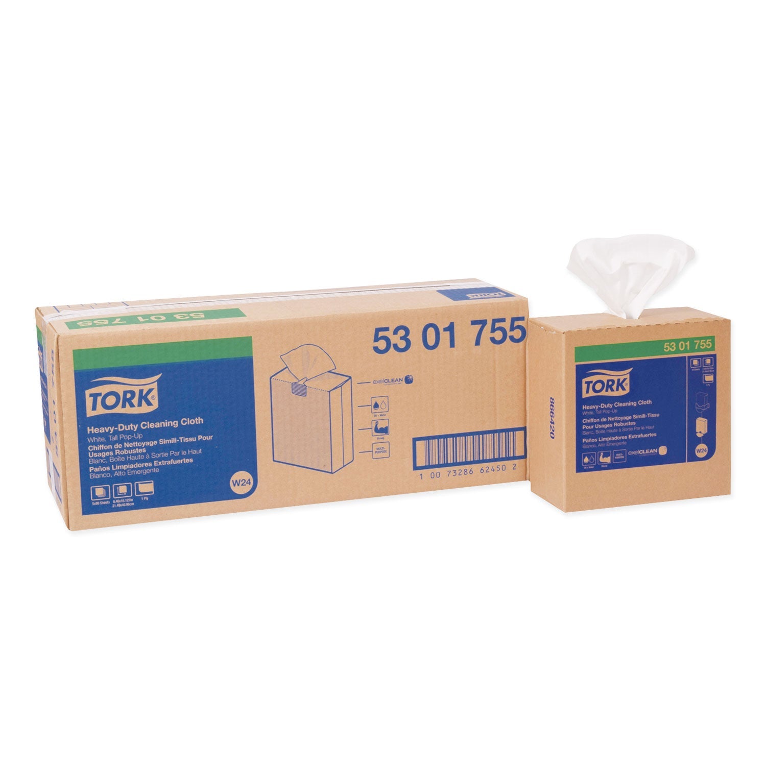 Tork® Heavy-Duty Cleaning Cloth, 8.46 X 16.13, White, 80/box, 5 Boxes/carton