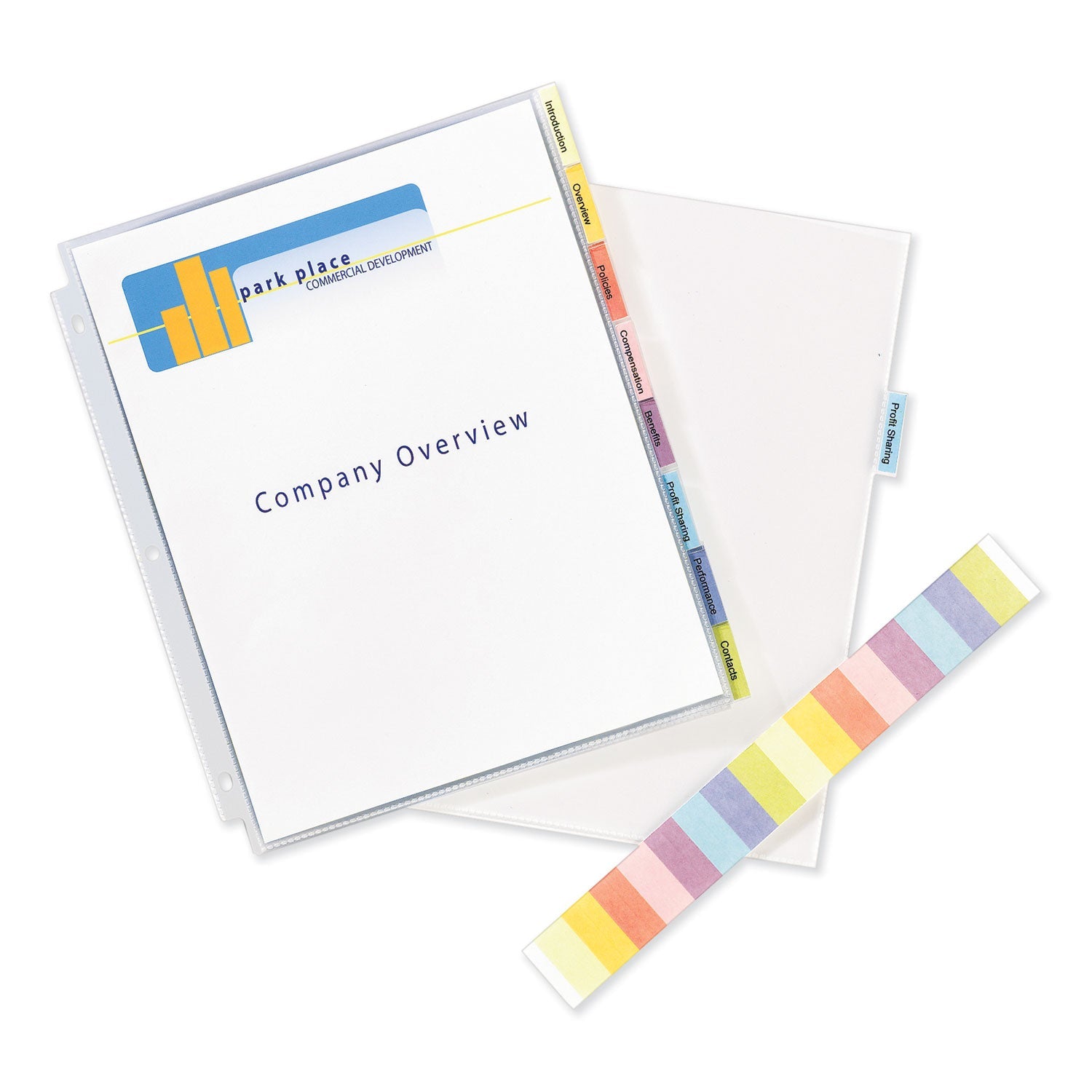 Avery® Protect 'n Tab Top-Load Clear Sheet Protectors W/eight Tabs, Letter