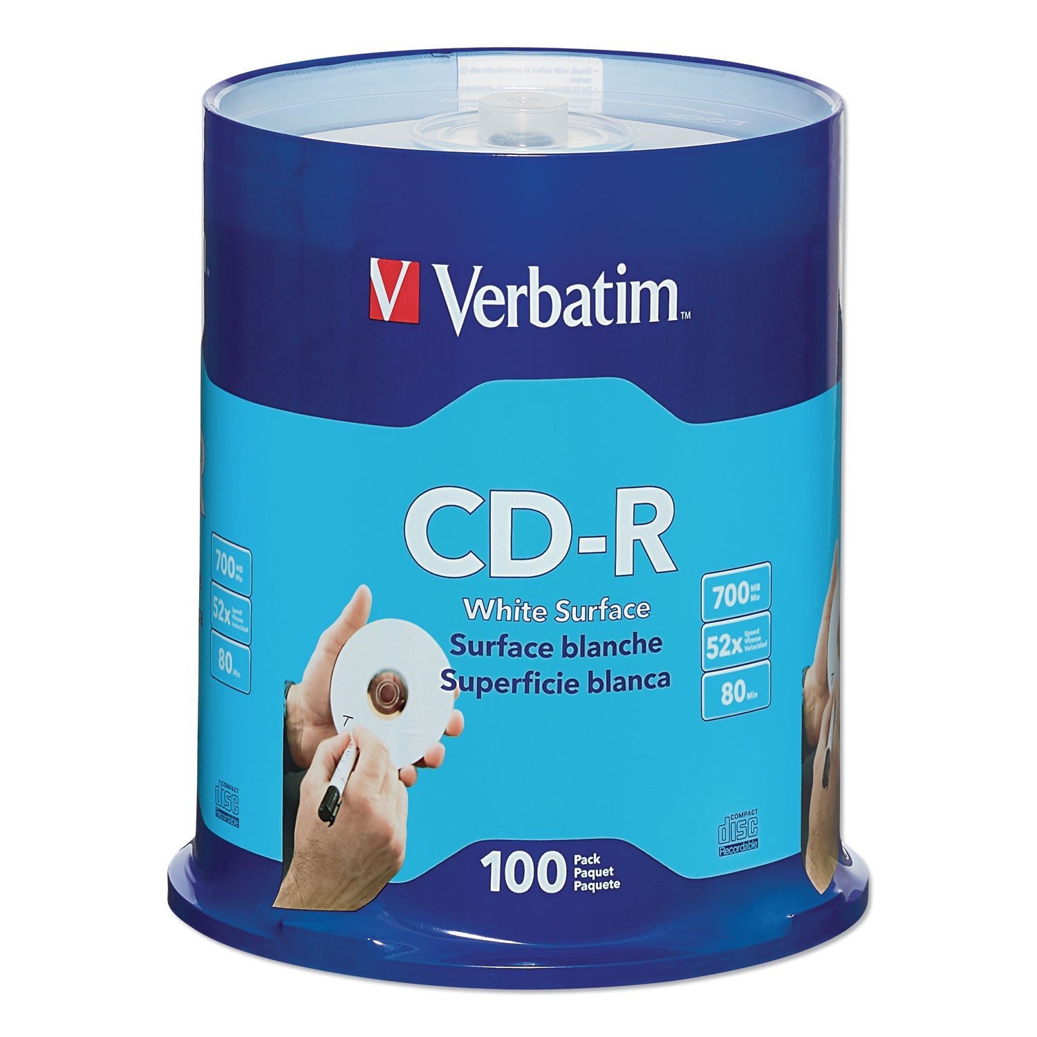 Verbatim CD-R Recordable Disc | 700MB 100/Pack