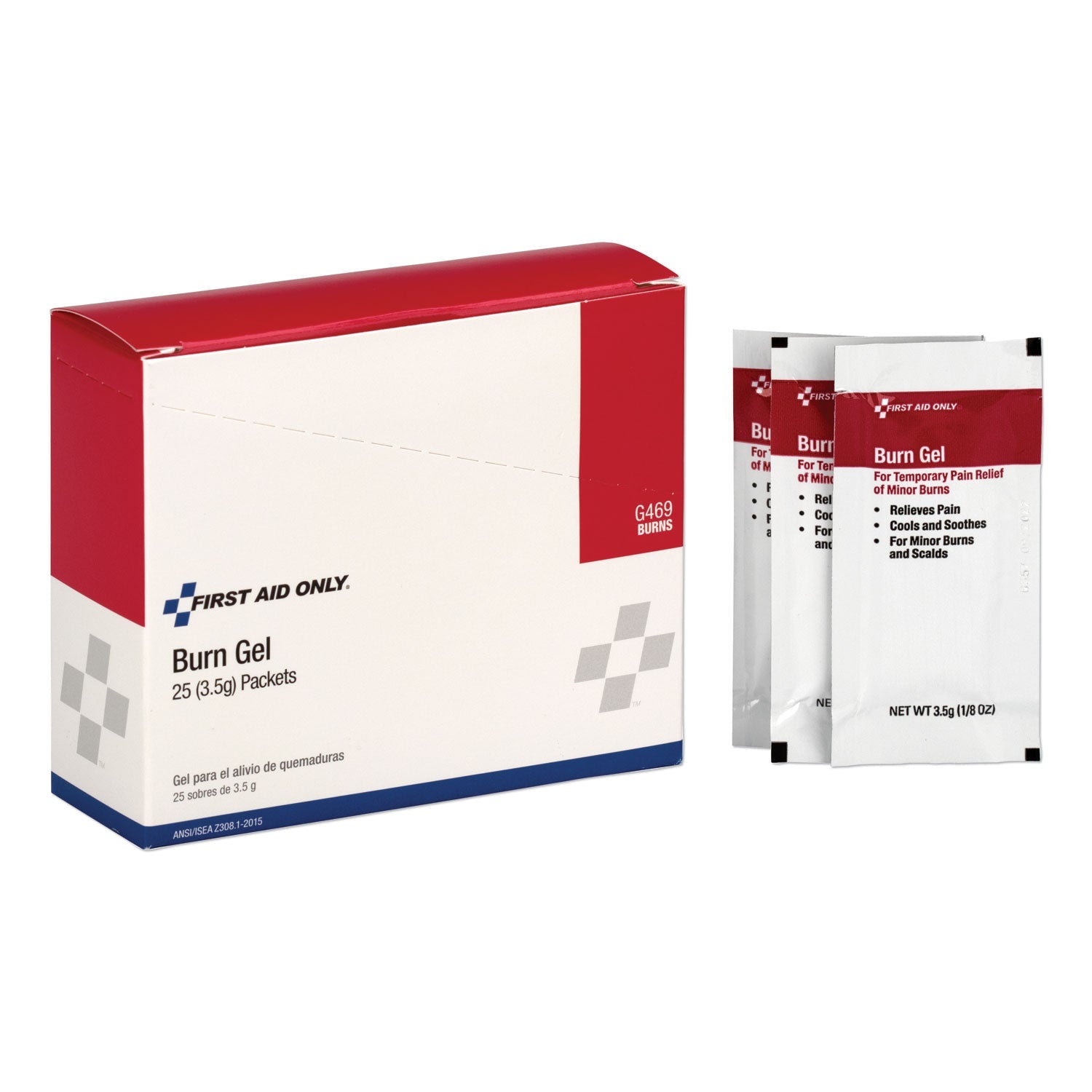 First Aid Only™ Burn Gel, 3.5 G Packet, 25/box