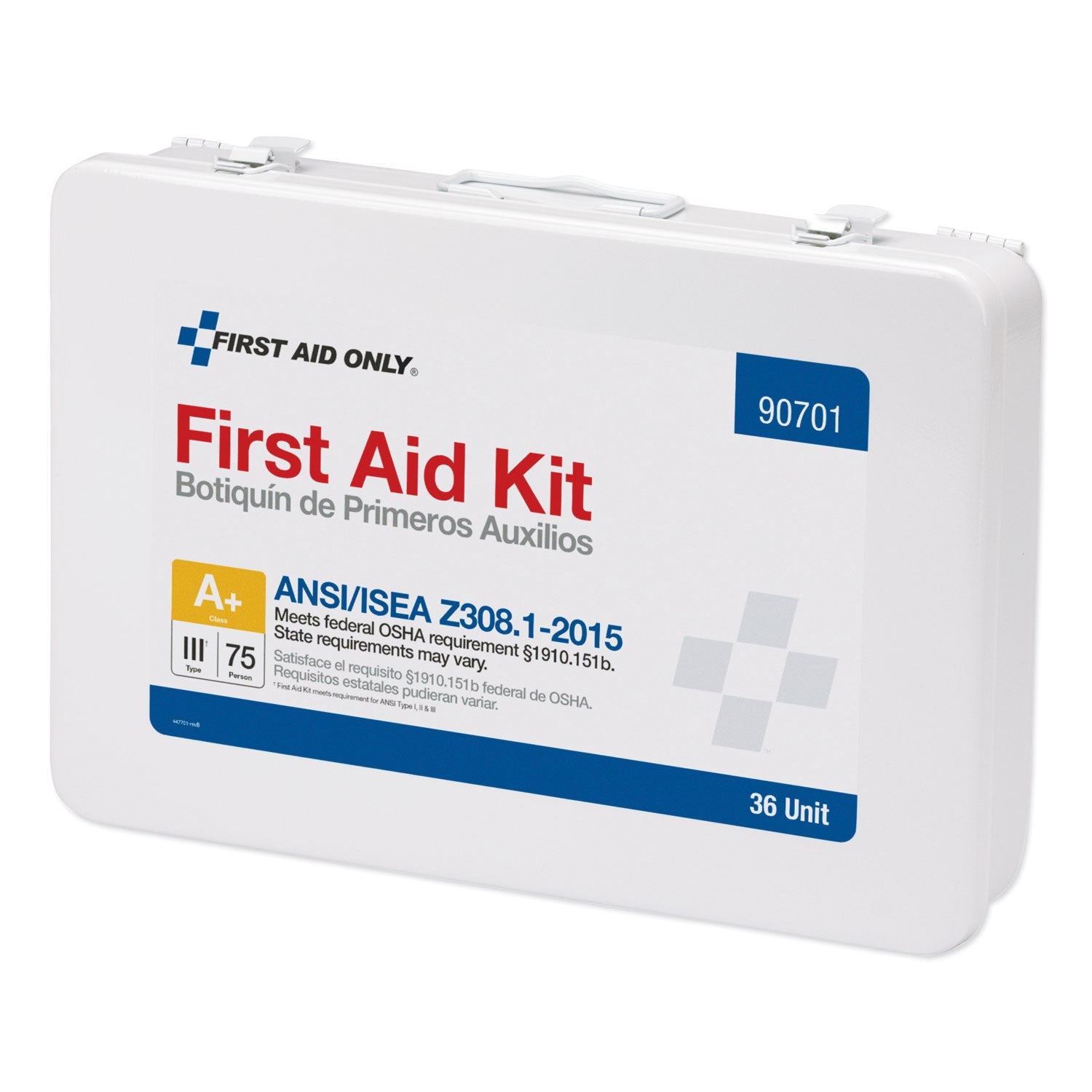 First Aid Only™ Unitized Ansi Compliant Class A Type Iii First Aid Kit For 25 People, 84 Pieces, Metal Case