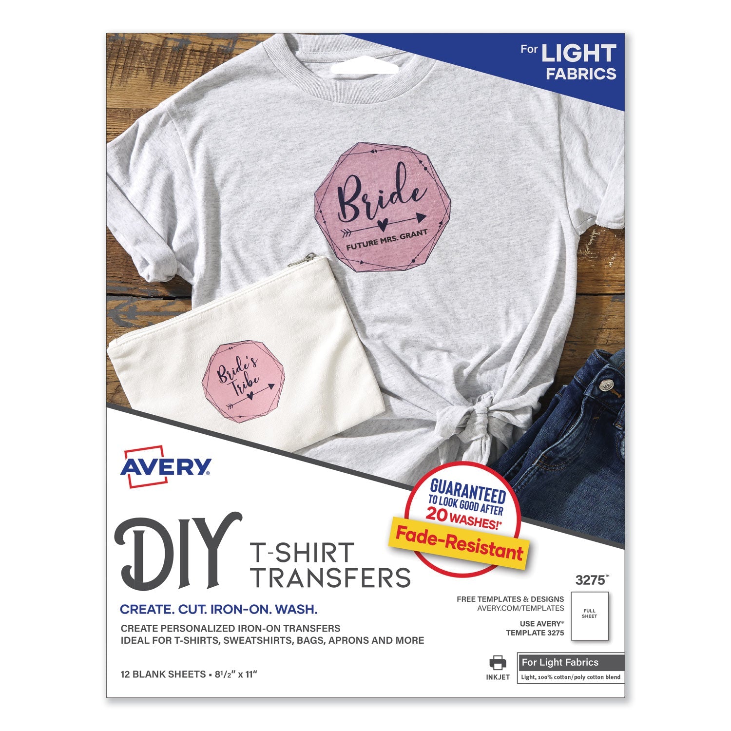 Fabric Transfers | 8.5x11 White | 12/pack