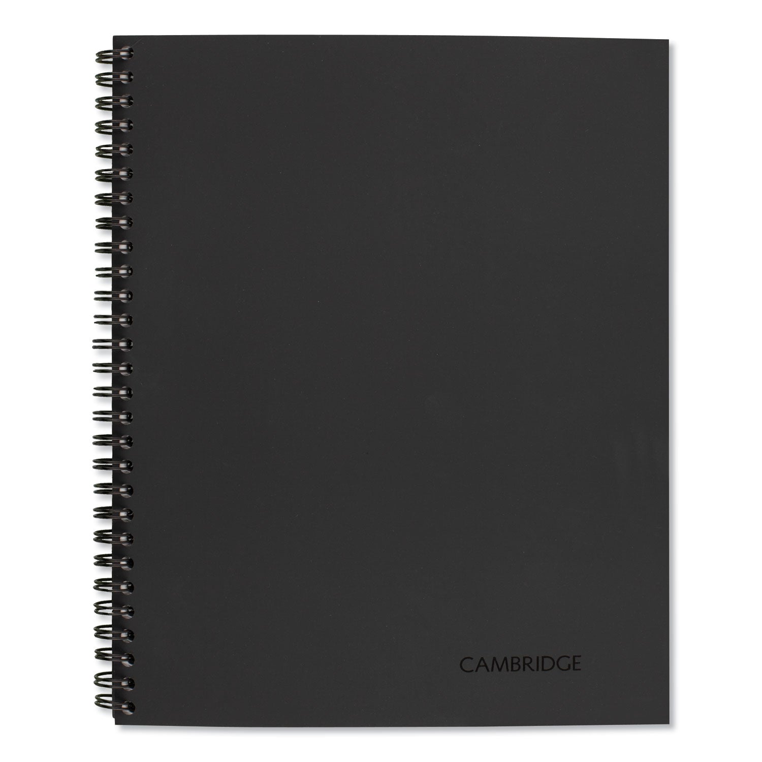Cambridge® Wirebound Guided Meeting Notes Notebook, 1-Subject, Meeting-Minutes/Notes Format, Dark Gray Cover, (80) 11 x 8.25 Sheets