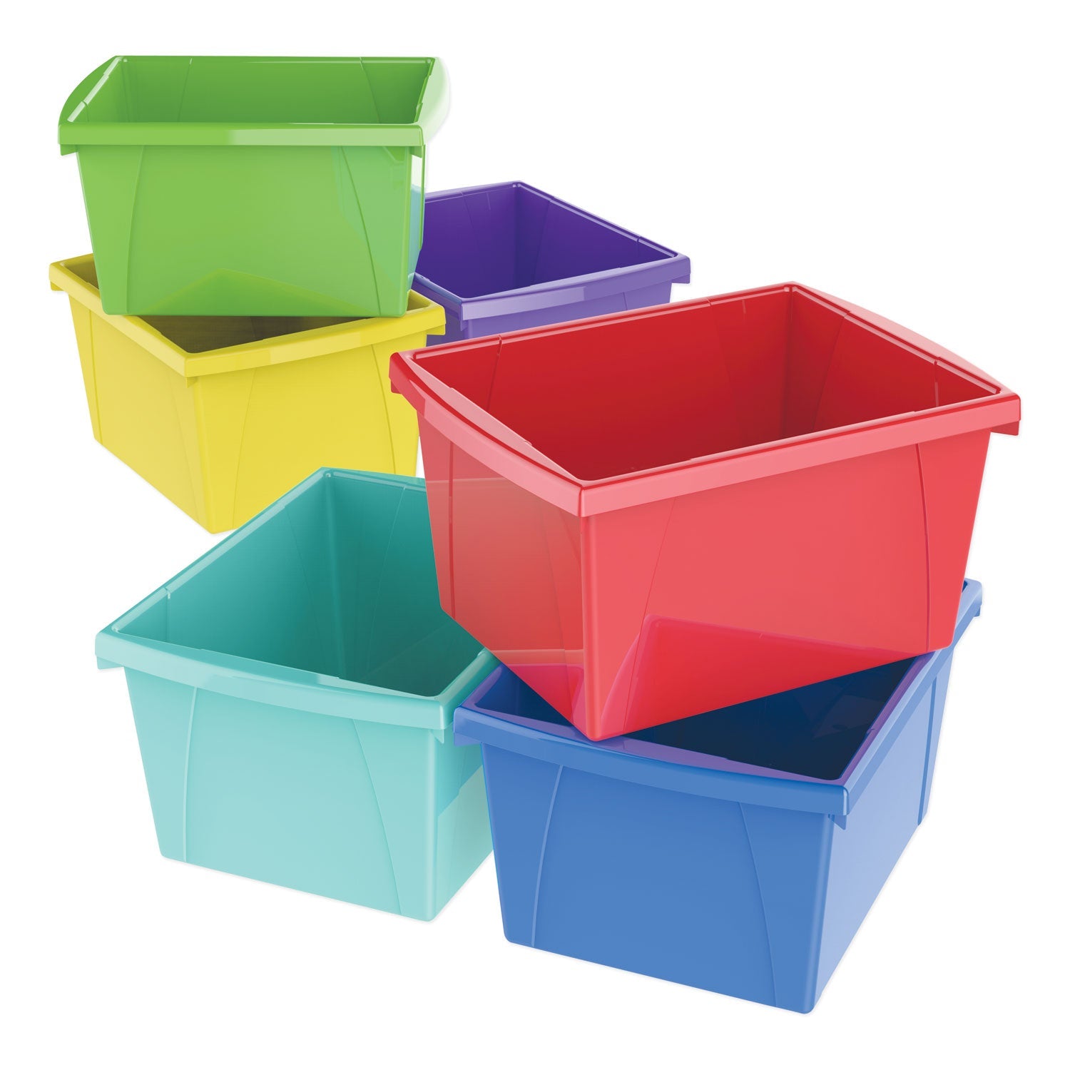 Storage Bins | 4 Gal, Assorted Brights, Storex