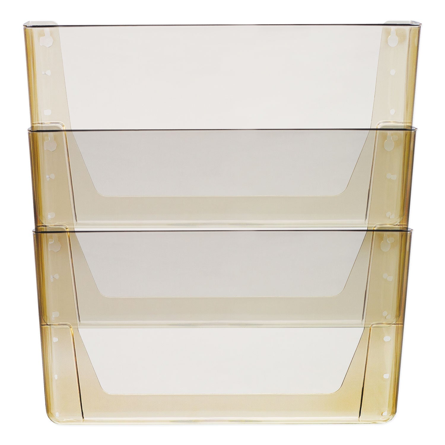 Storex Wall File, 3 Sections, Legal Size, 16" x 4" x 14", Smoke, 3/Set