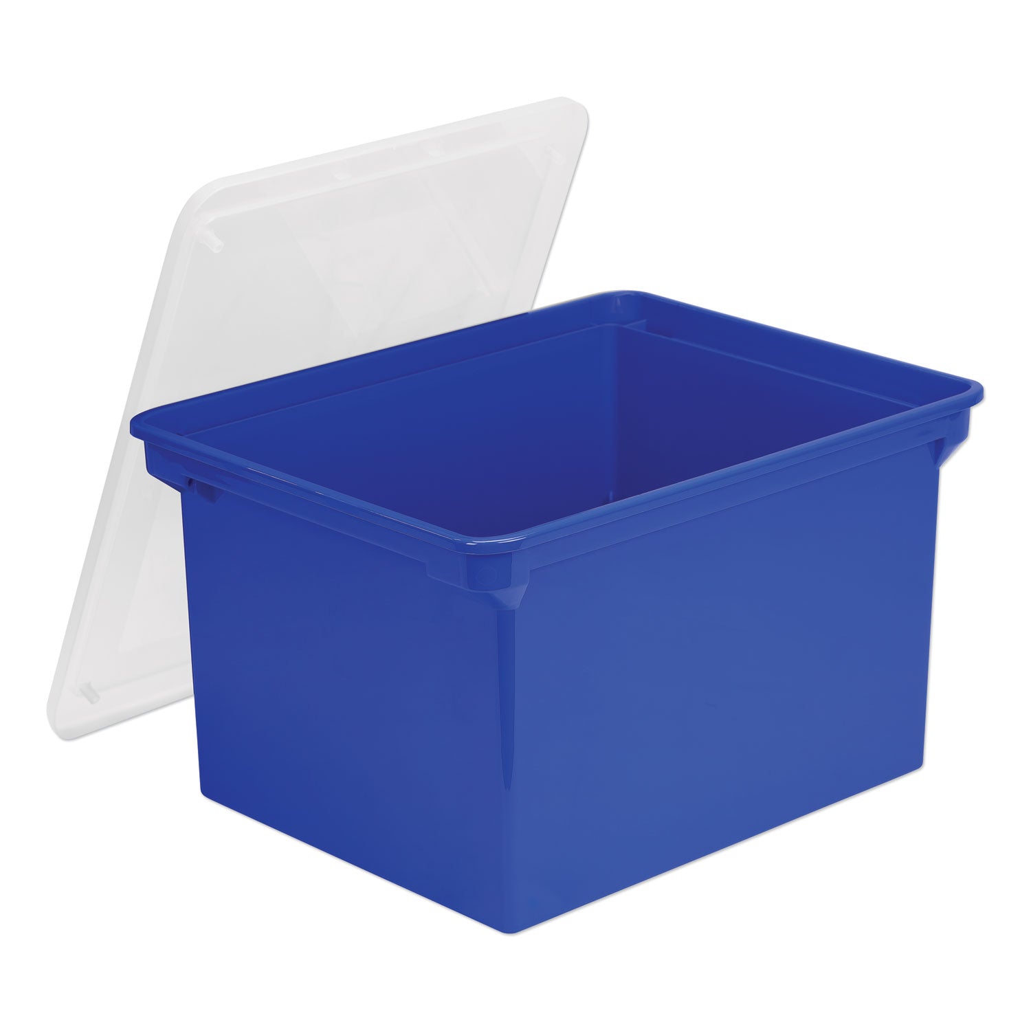 Plastic File Tote | Storex Letter/Legal | Blue