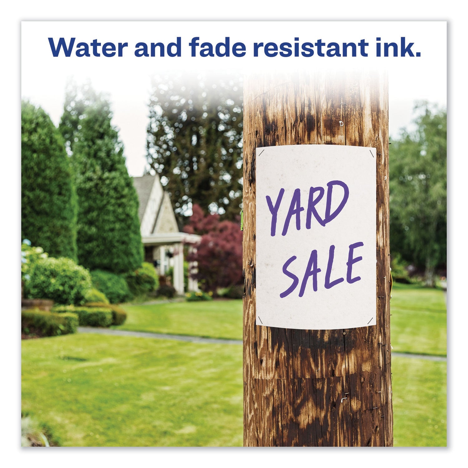 Avery® Marks A Lot Large Desk-Style Permanent Marker, Broad Chisel Tip, Purple, Dozen (8884)