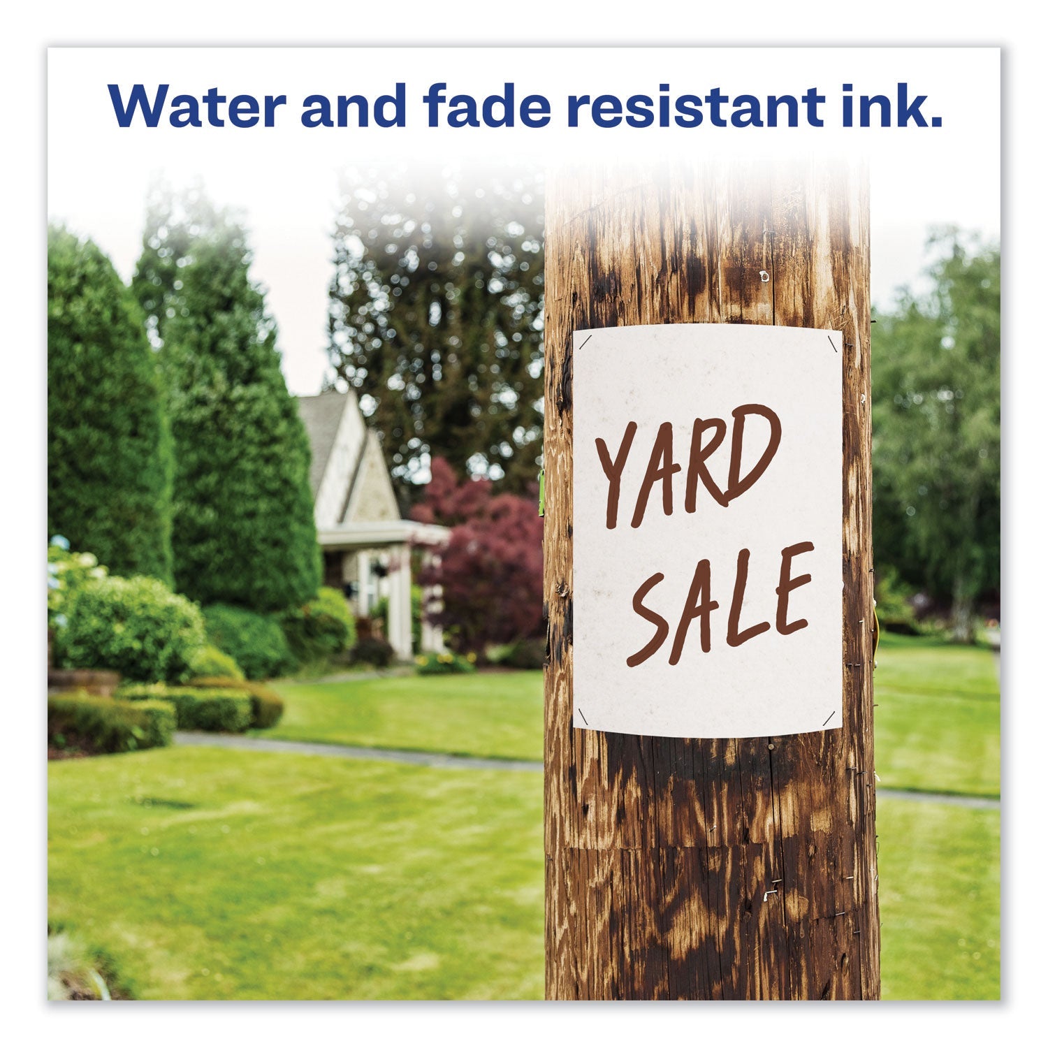 Avery® Marks A Lot Large Desk-Style Permanent Marker, Broad Chisel Tip, Brown, Dozen (8881)