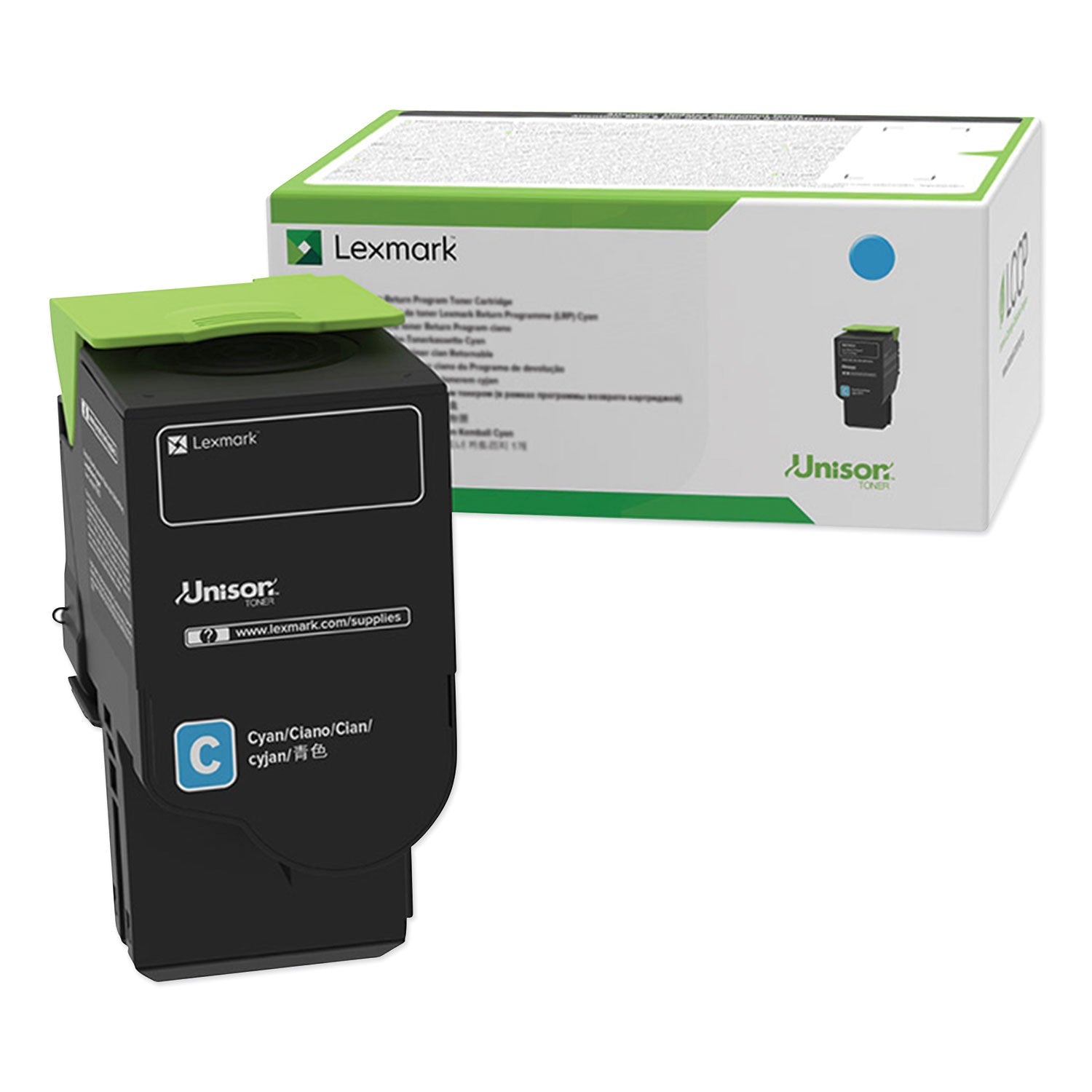 Lexmark™ 78C1XCE Extra High-Yield Toner, 5,000 Page-Yield, Cyan - Bloom Skins