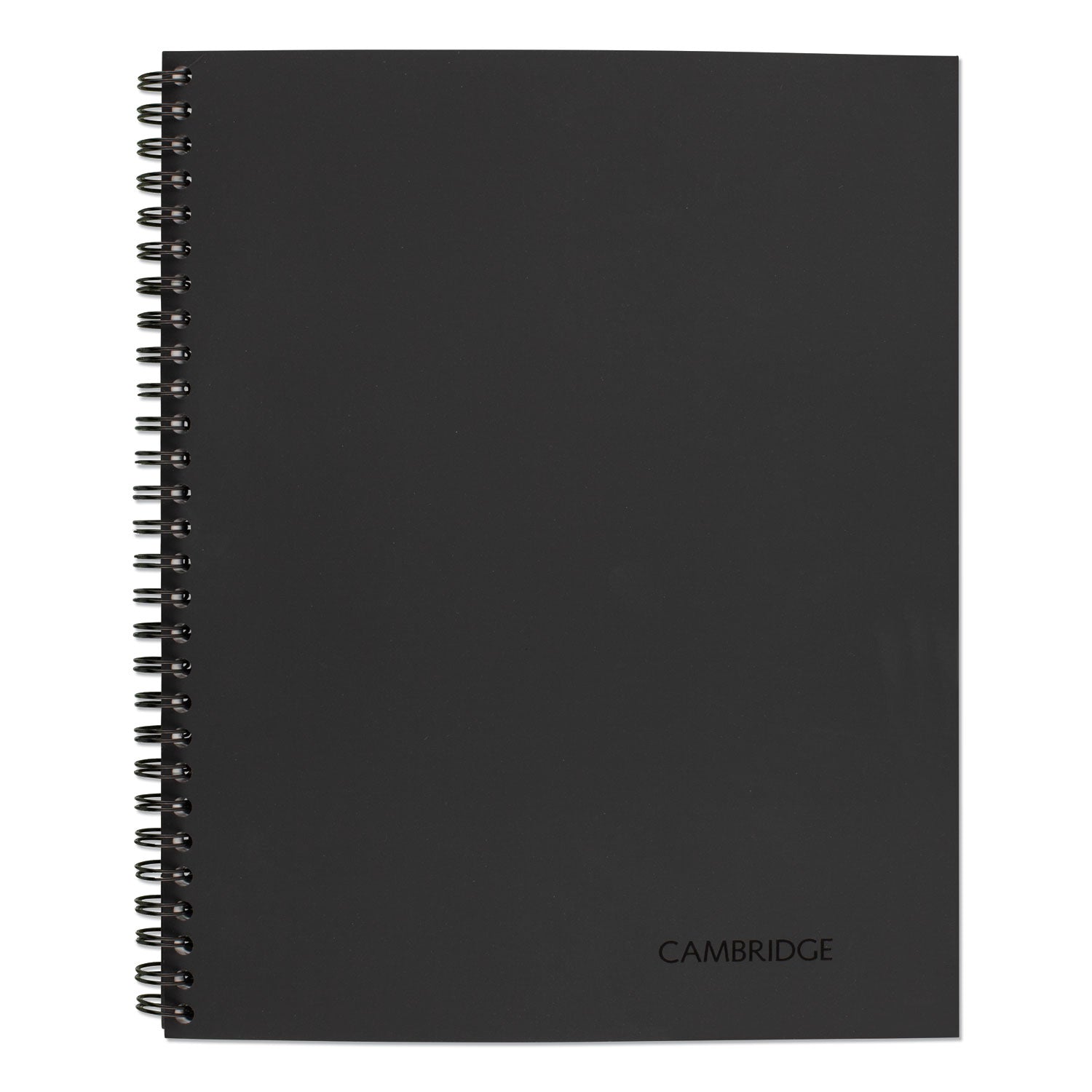 Cambridge® Wirebound Business Notebook, 1-Subject, Wide/Legal Rule, Black Linen Cover, (80) 11 x 8.5 Sheets