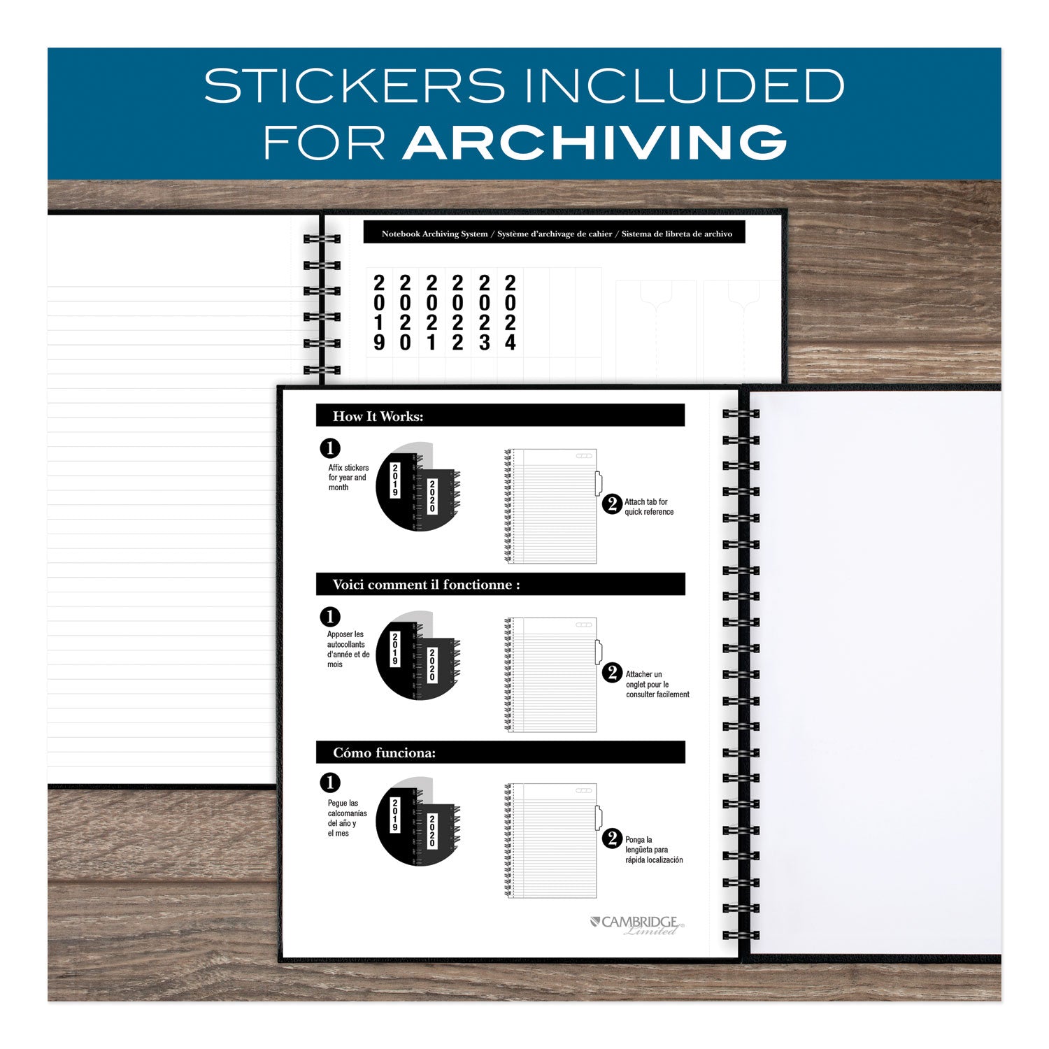 Cambridge® Limited Hardbound Notebook with Pocket, 1-Subject, Wide/Legal Rule, Black Cover, (96) 11 x 8.5 Sheets