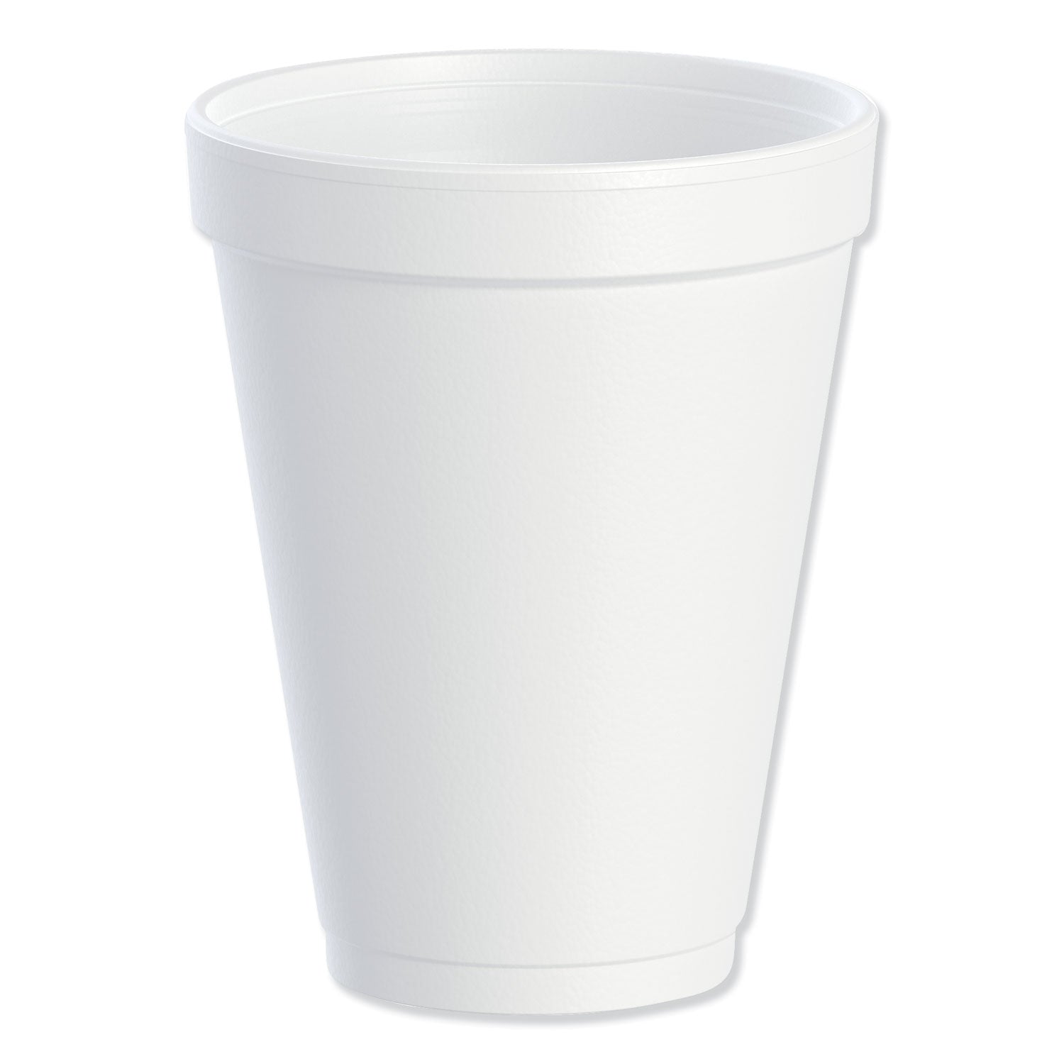 Dart® Foam Drink Cups, 12 Oz, White, 25/bag, 40 Bags/carton