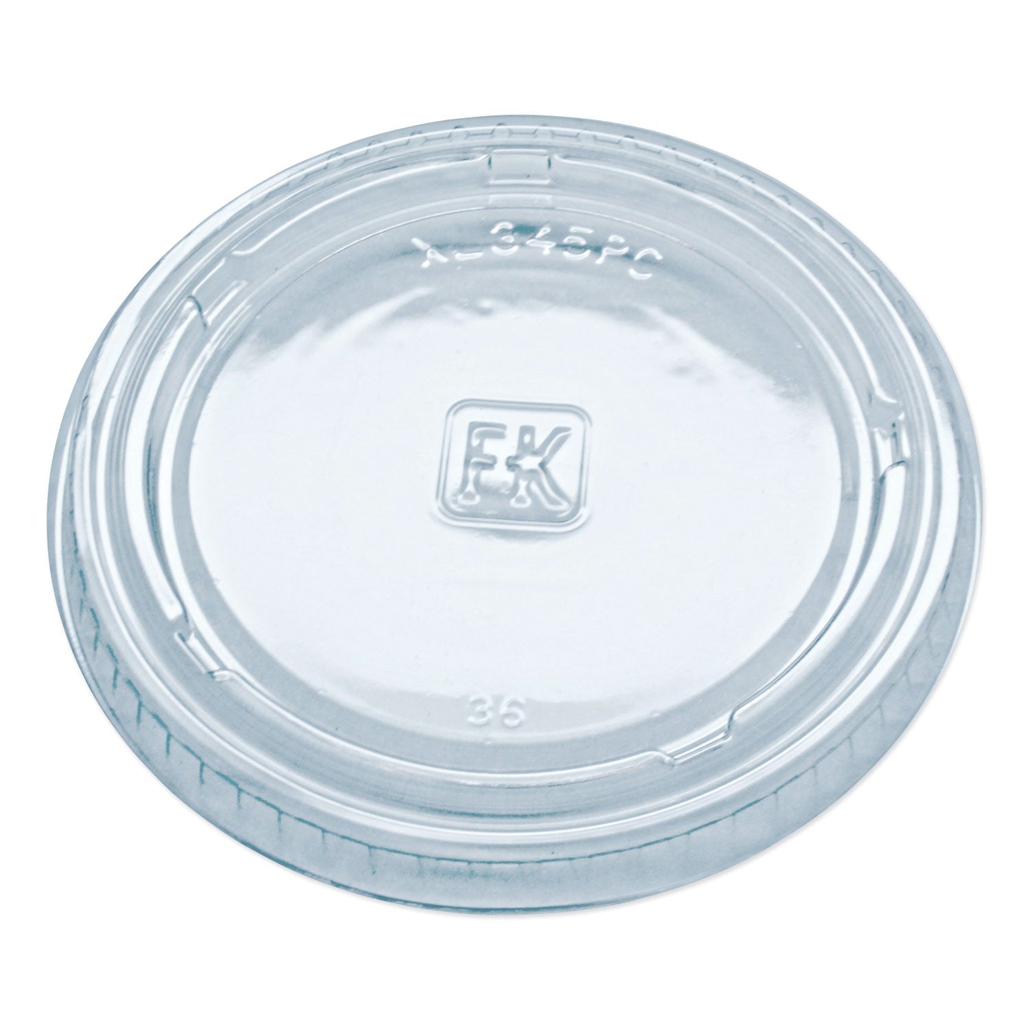 Fabri-Kal® Portion Cup Lids, Fits 3.25 oz to 5.5 oz Portion Cups, Plastic, Clear, 2,500/Carton - Bloom Skins