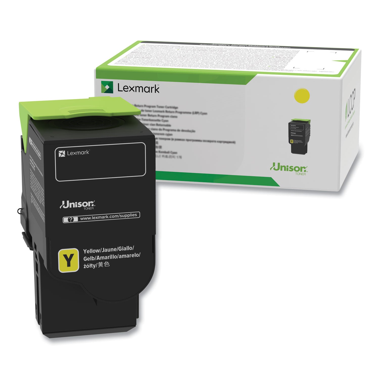 Lexmark™ 78C1XYE Extra High-Yield Toner, 5,000 Page-Yield, Yellow - Bloom Skins