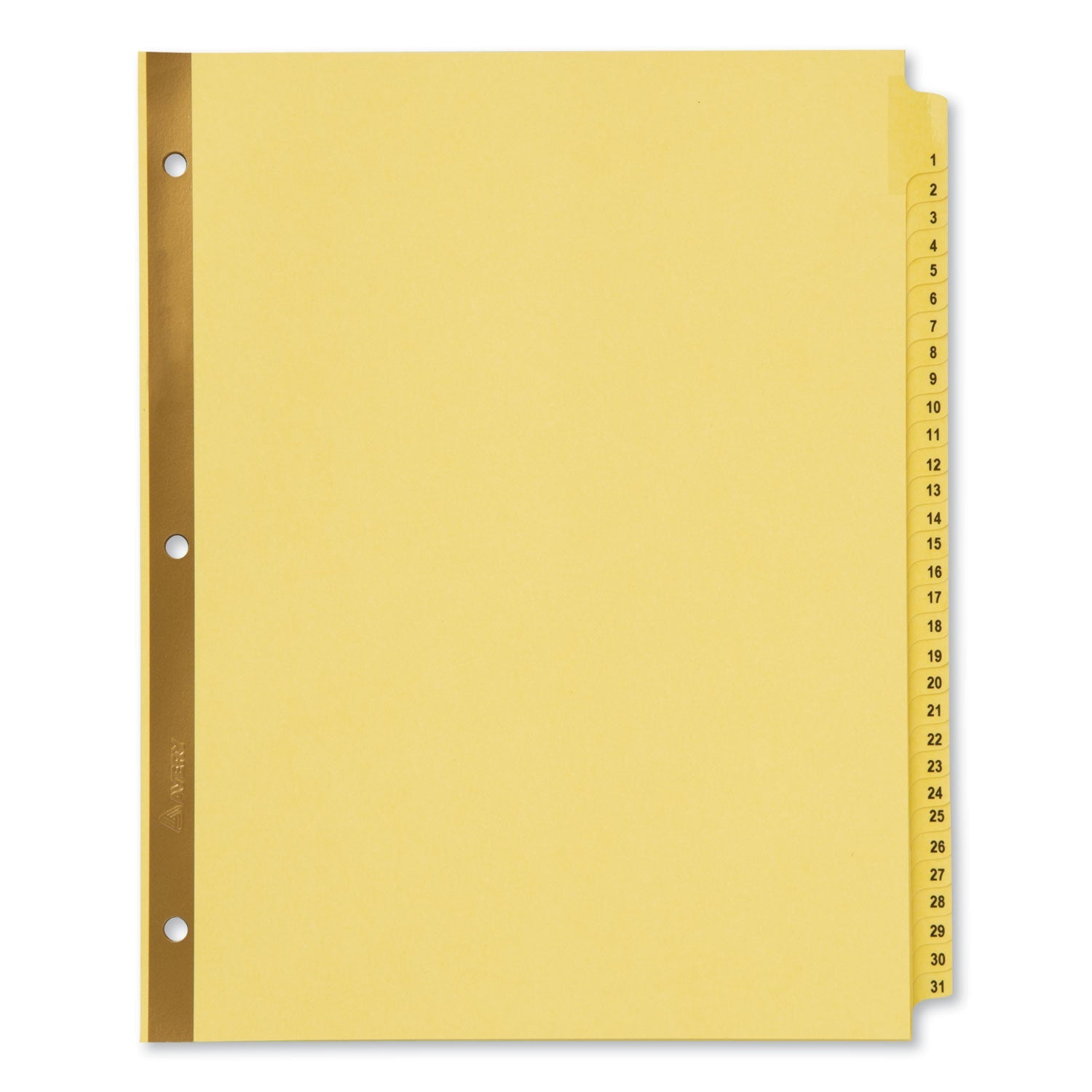 Preprinted Laminated Tab Dividers | 1-31 | Buff
