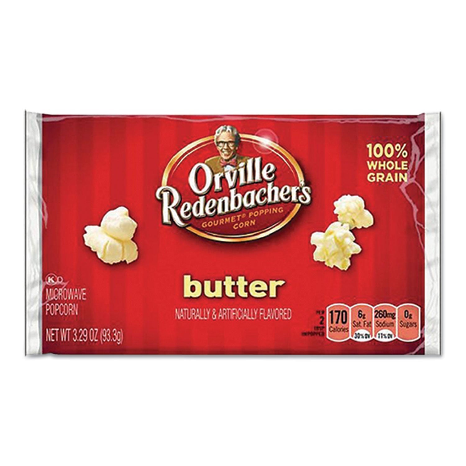 Orville Redenbacher's® Gourmet Microwave Popcorn, Butter, 3.29 Oz Bag, 36/carton