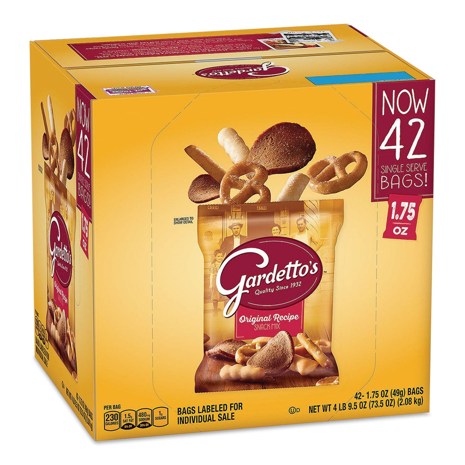 Gardetto’s® Club Mix, Zesty Original, 1.75 Oz Packet, 42/carton