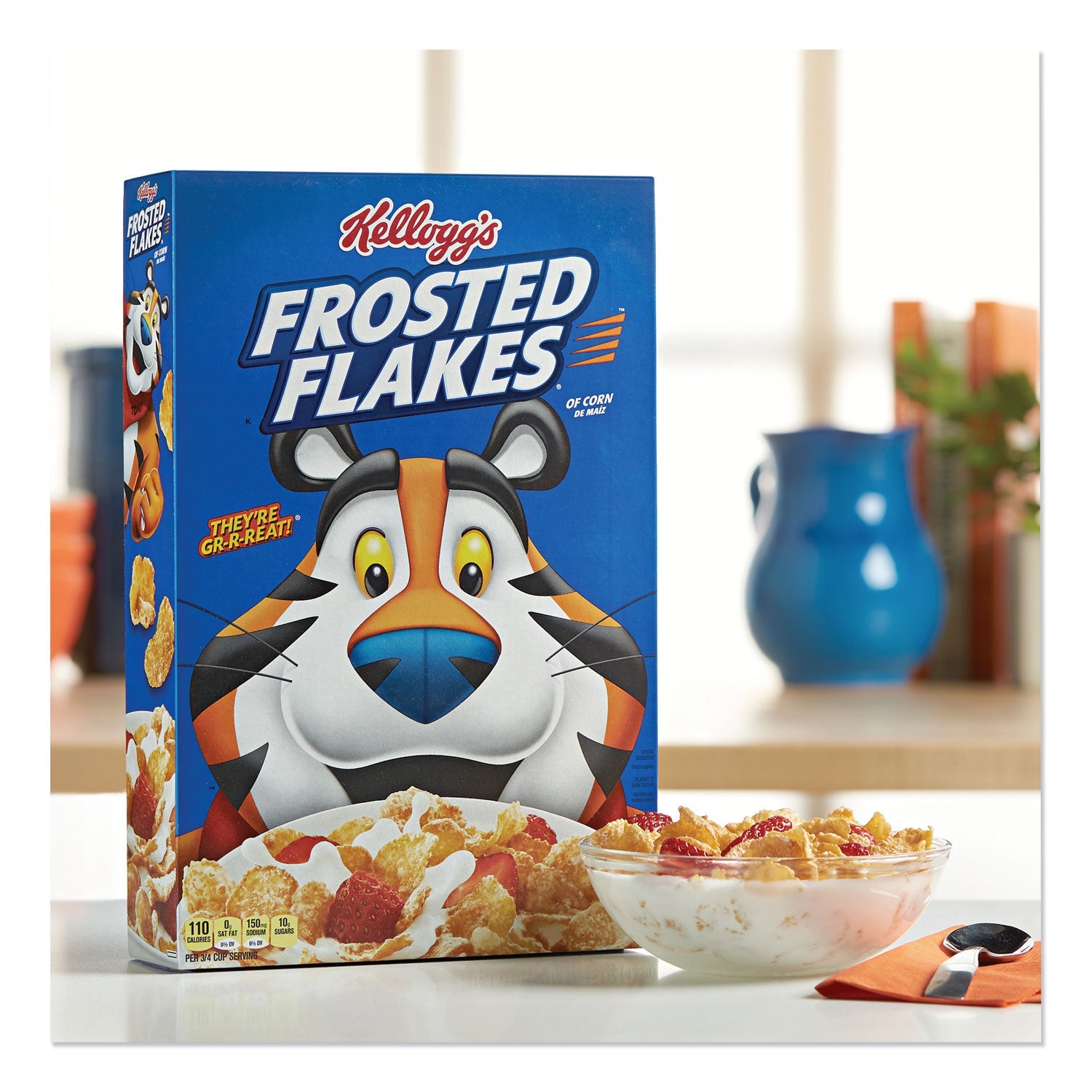 Kellogg's® Frosted Flakes Breakfast Cereal, Bulk Packaging, 40 Oz Bag, 4/carton