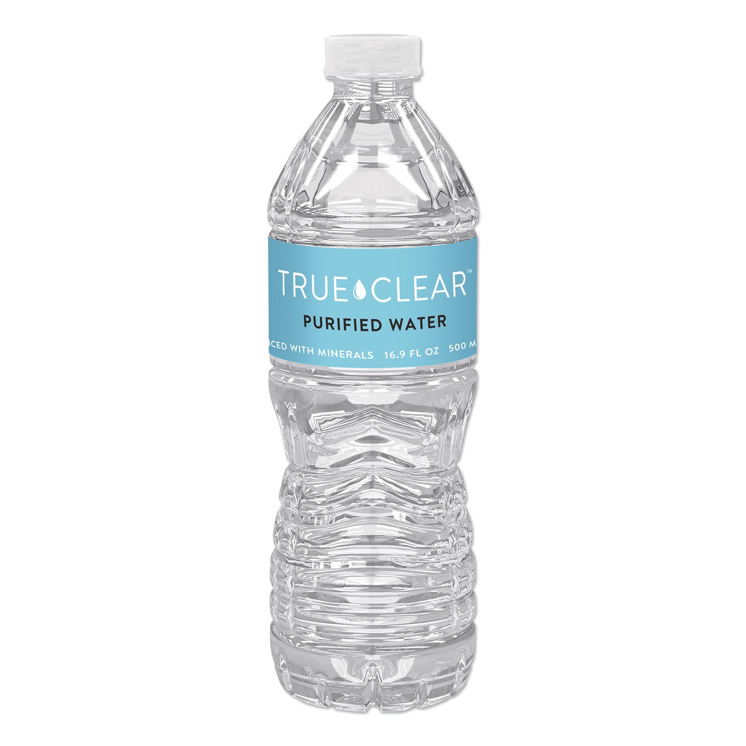 True Clear® Purified Bottled Water, 16.9 Oz Bottle, 24 Bottles/carton