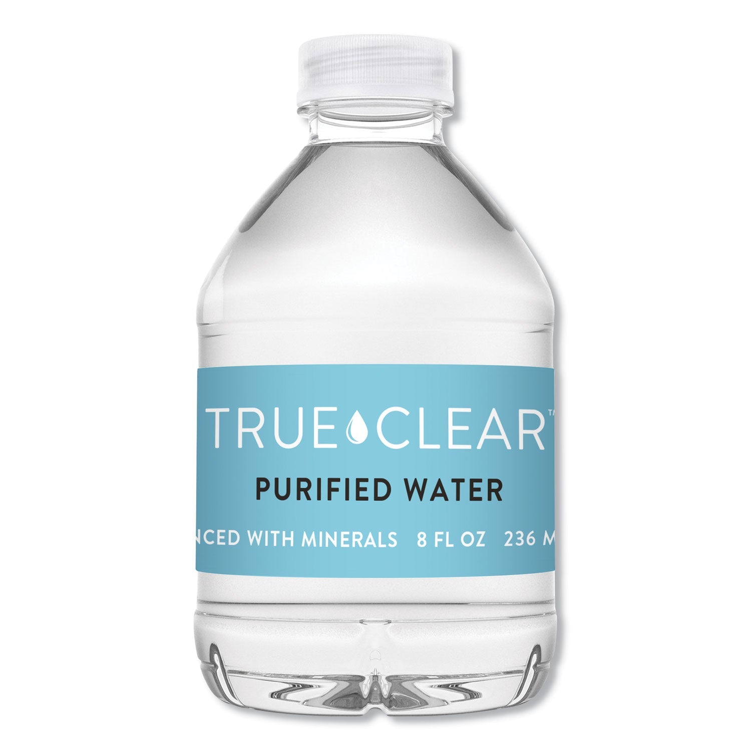 True Clear® Purified Bottled Water, 8 Oz Bottle, 24 Bottles/carton