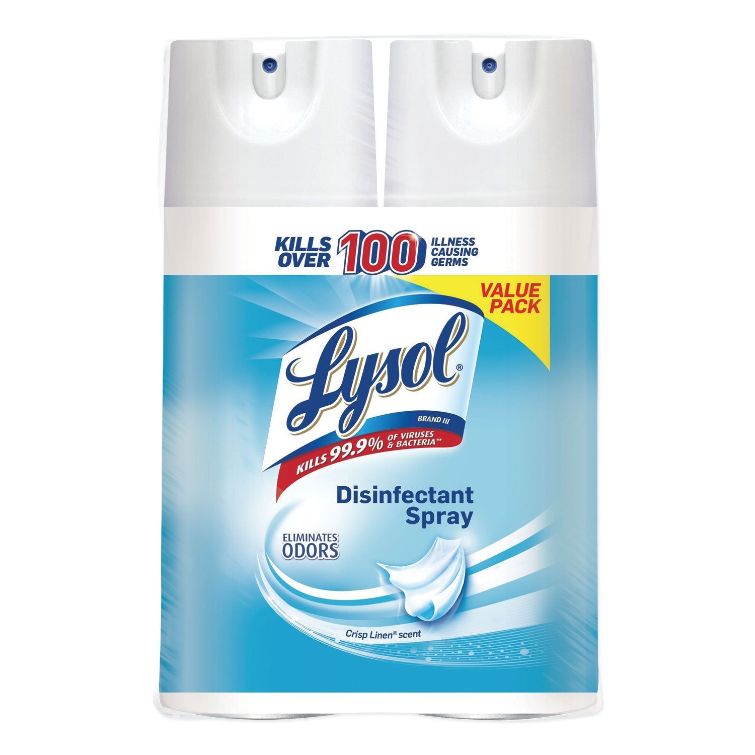 LYSOL® Brand Disinfectant Spray, Crisp Linen, 12.5 Oz Aerosol Spray, 2/pack, 6 Pack/carton