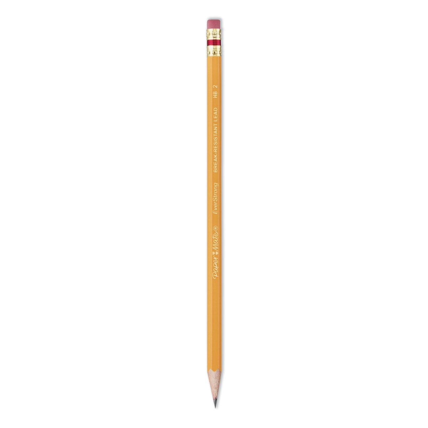 Paper Mate® Everstrong #2 Pencils, Hb (#2), Black Lead, Gold Barrel, Dozen