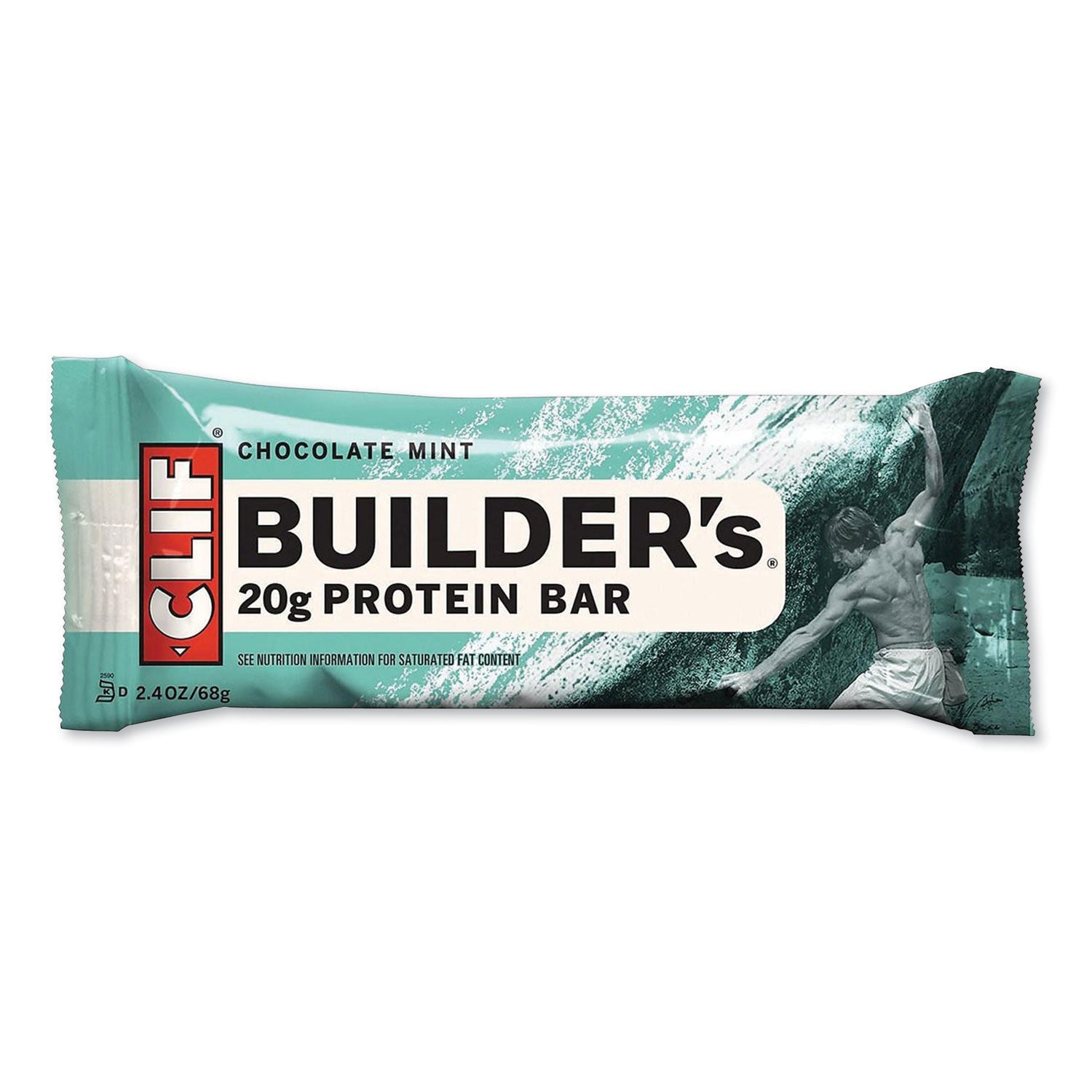 CLIF® Bar Builders Protein Bar, Chocolate Mint, 2.4 Oz Bar, 12 Bars/box