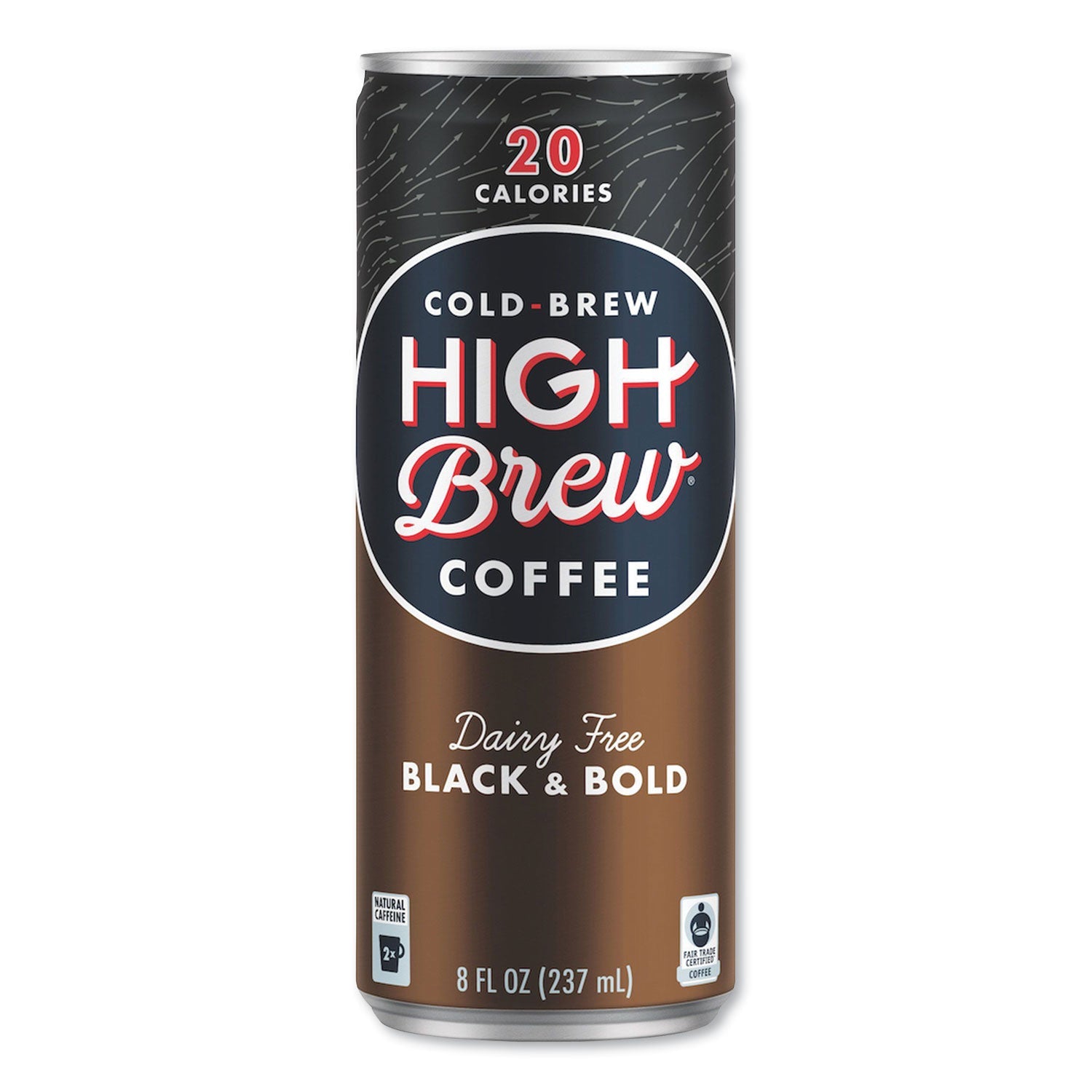 HIGH Brew® Coffee Cold Brew Coffee + Protein, Black And Bold, 8 Oz Can, 12/pack