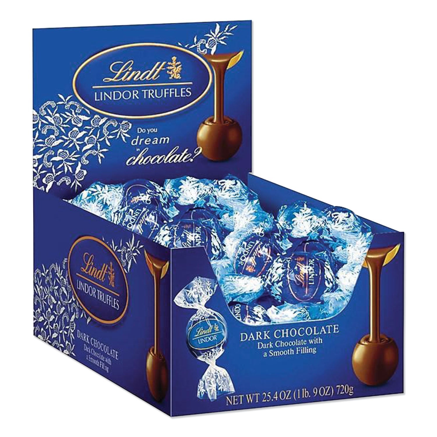Lindt Lindor Dark Chocolate Truffles, 25.4 Oz Box, 60/box