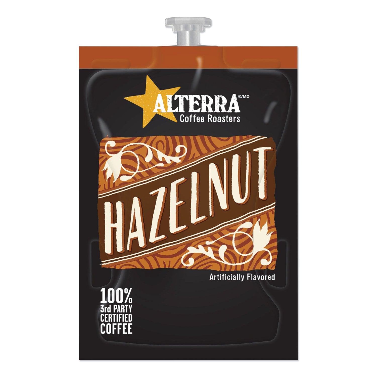 ALTERRA® Coffee Freshpack Pods, Hazelnut, Medium Roast, 0.23 Oz, 100/carton