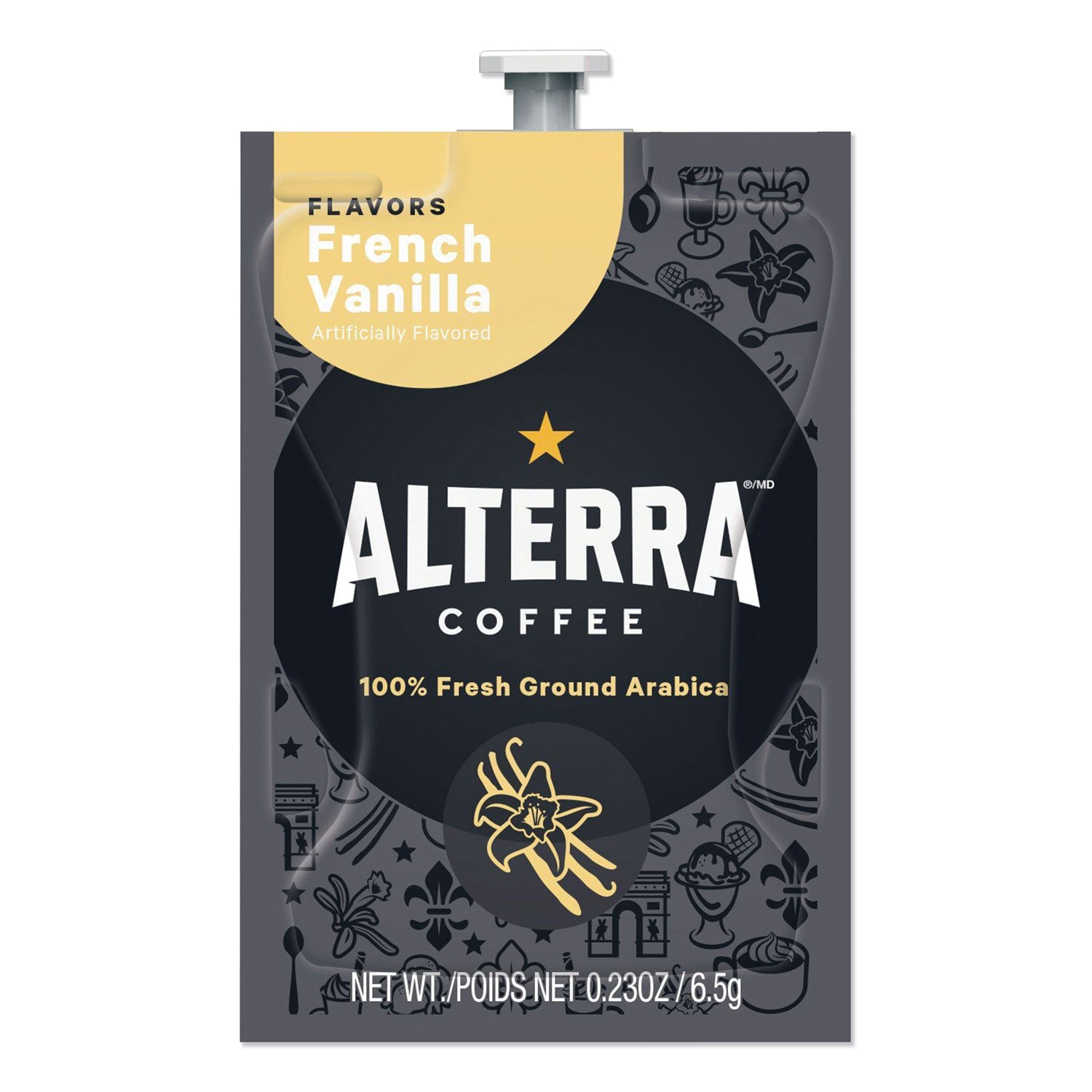 ALTERRA® Coffee Freshpack Pods, French Vanilla, Medium Roast, 0.23 Oz, 100/carton