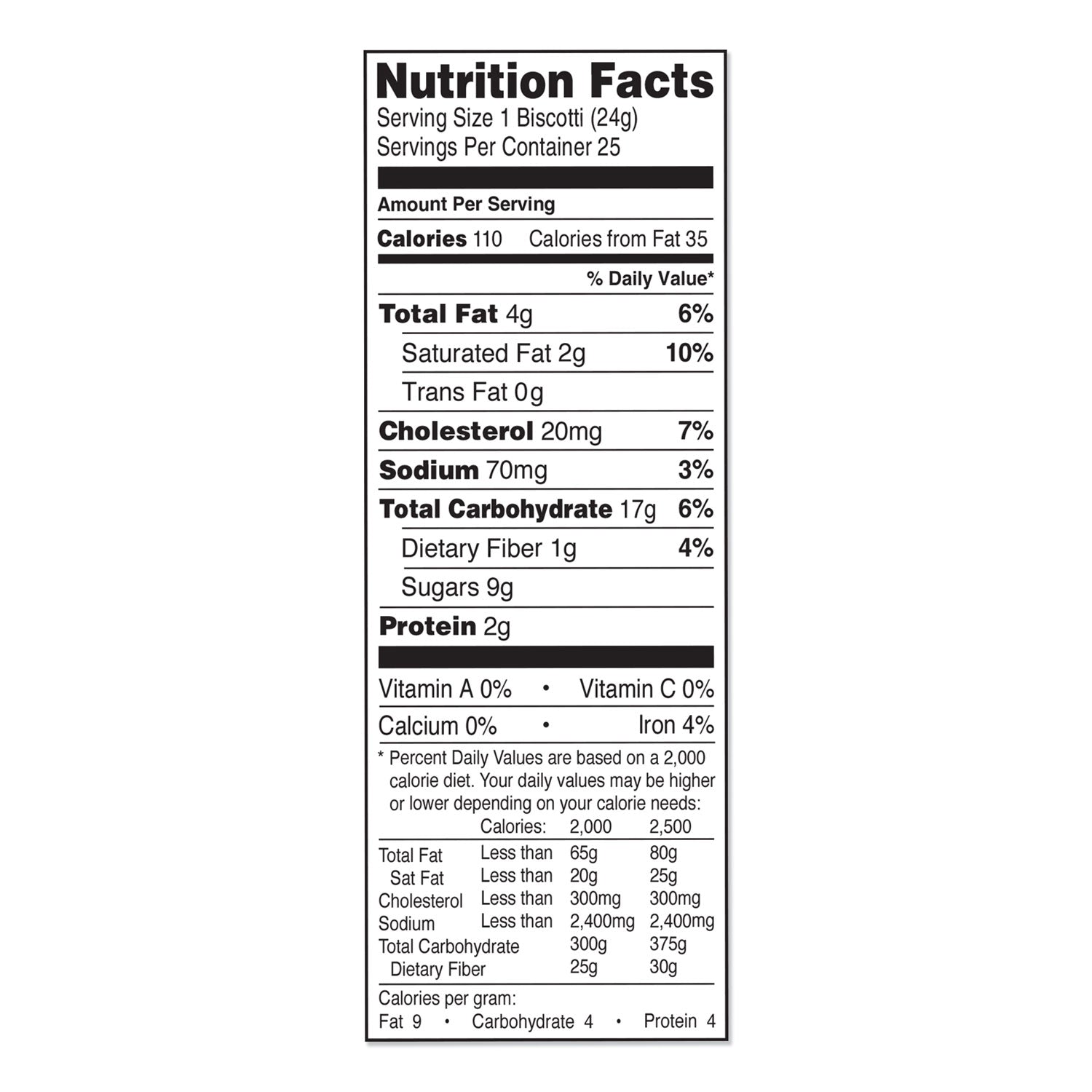 Nonni's® Biscotti, Dark Chocolate Almond, 0.85 Oz Individually Wrapped, 25/pack