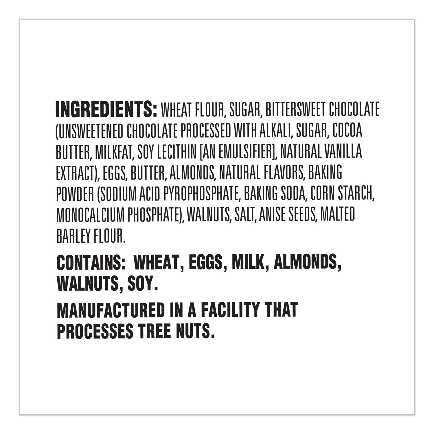 Nonni's® Biscotti, Dark Chocolate Almond, 0.85 Oz Individually Wrapped, 25/pack