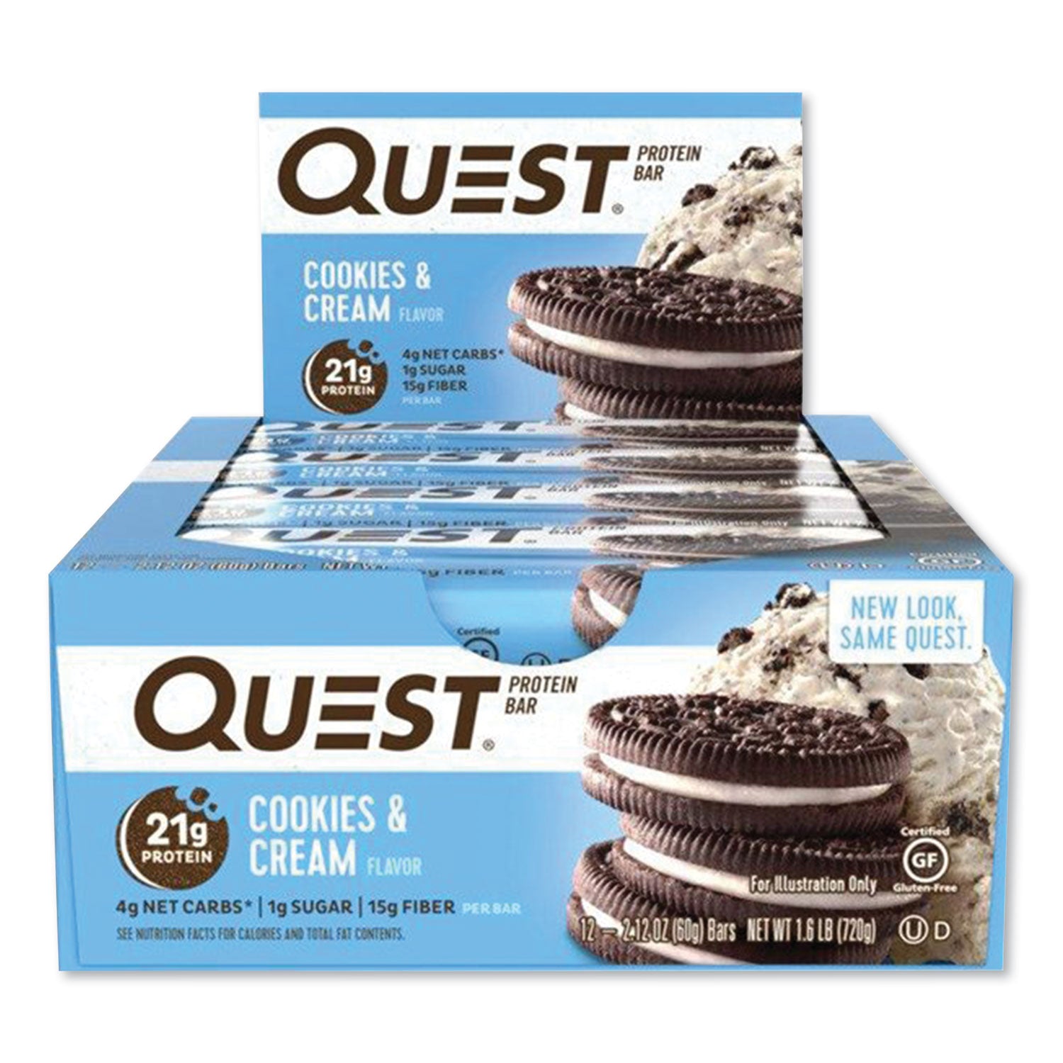 Quest Protein Bars | Cookies & Cream 12-Pack