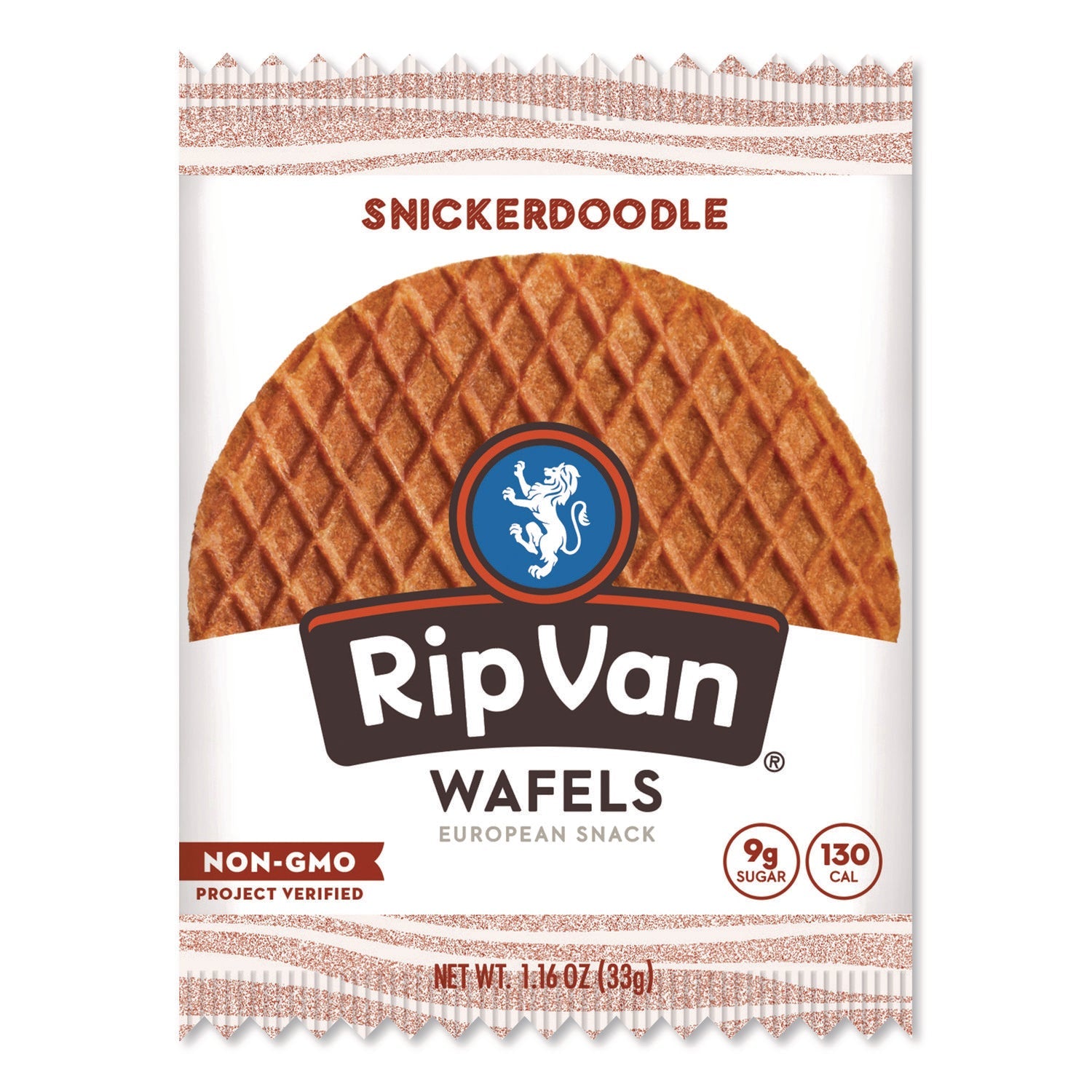 Rip Van® Wafels - Single Serve, Snickerdoodle, 1.16 Oz Pack, 12/box