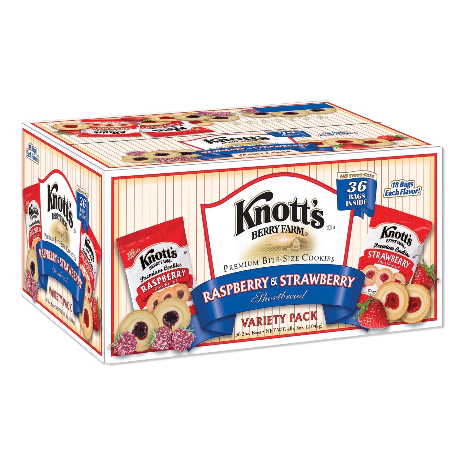 Premium Berry Jam Shortbread Cookies | 36-Pack